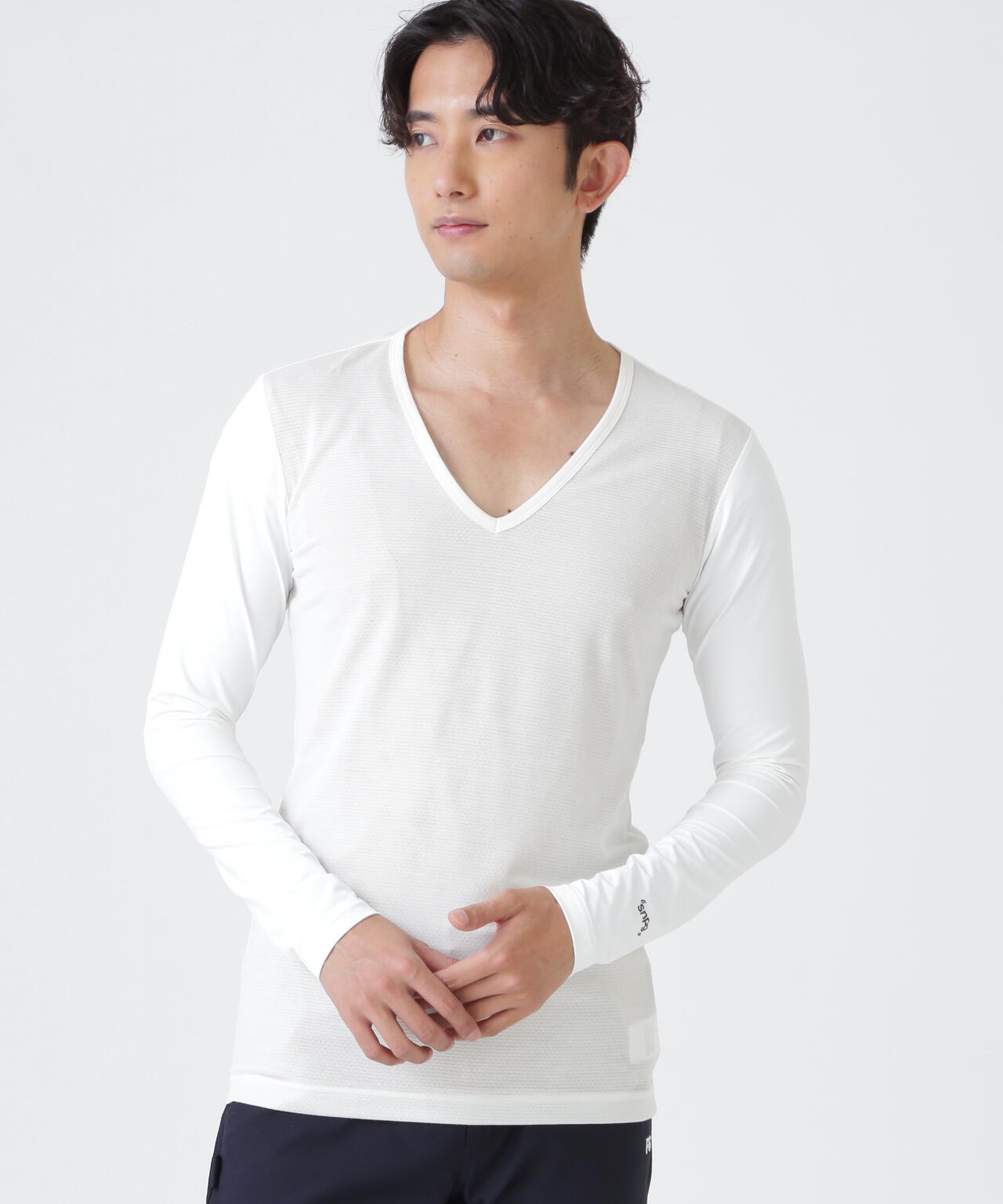 Super Natural ウールメッシュ × ナイロンベア天竺(MENS)