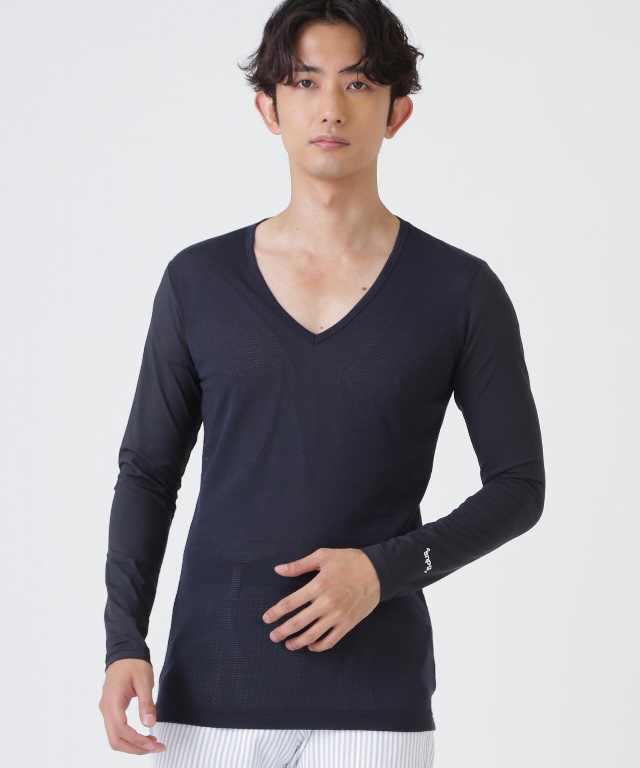 Super Natural ウールメッシュ × ナイロンベア天竺(MENS)