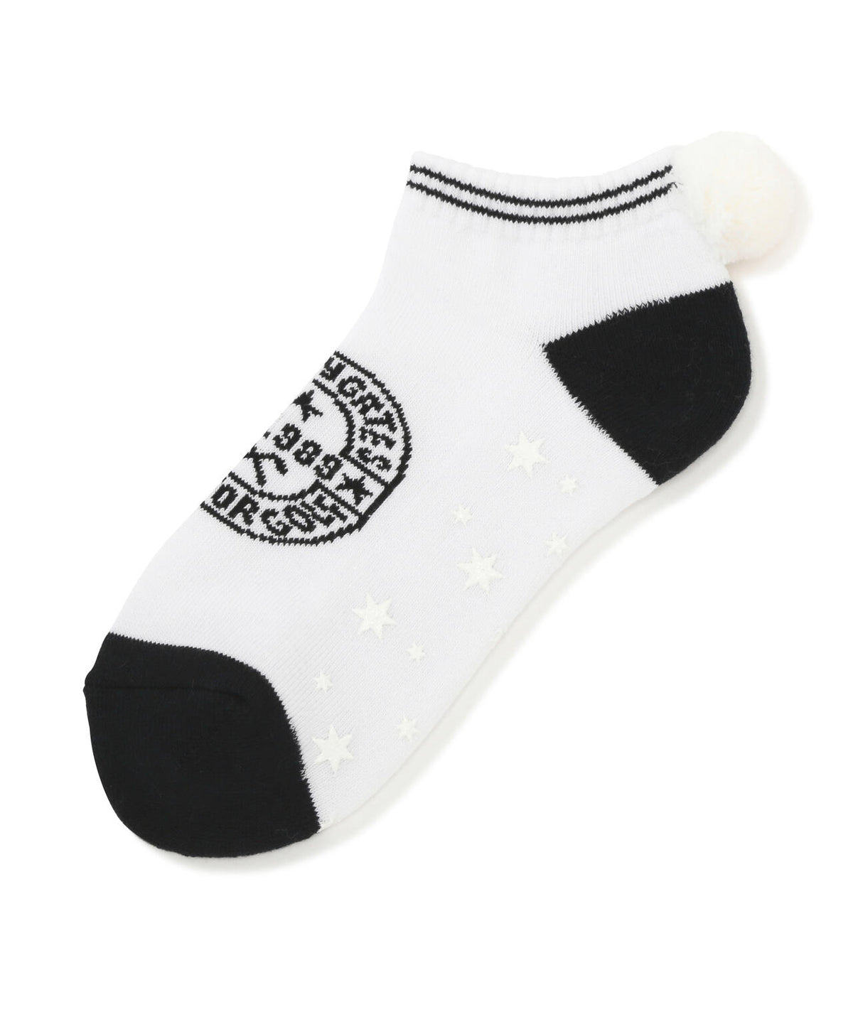 キラ星底ラバー梵天付きアンクルソックス (WOMENS)