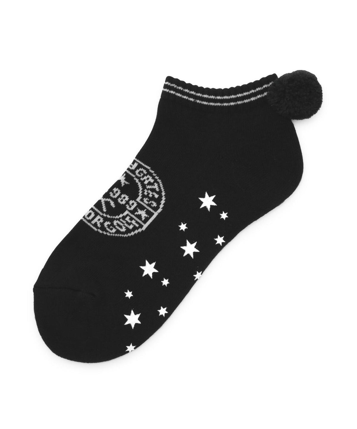 キラ星底ラバー梵天付きアンクルソックス (WOMENS)