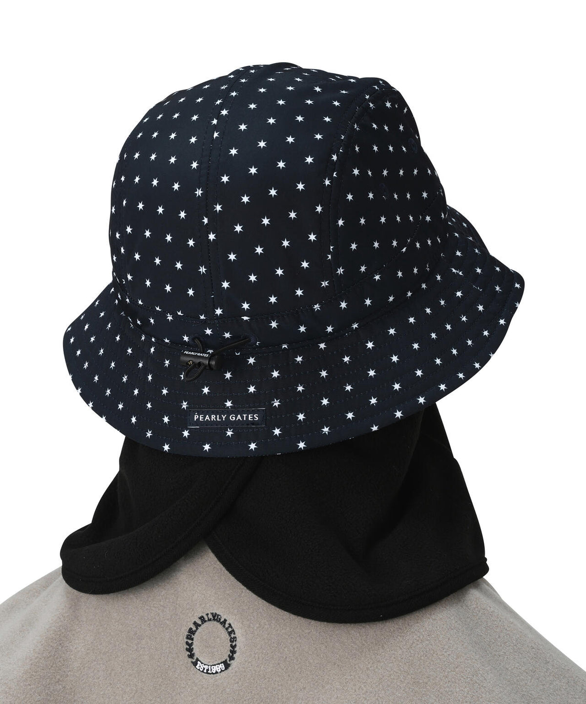 フェイスガード付き2WAYハット <キラ星ドット柄> (UNISEX)