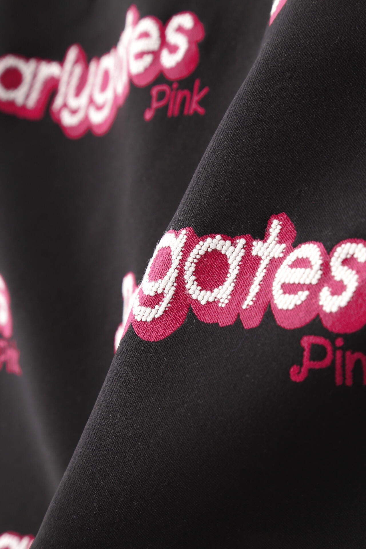 ポリエステルストレッチロゴジャガード スカート <Pink with BLACK>