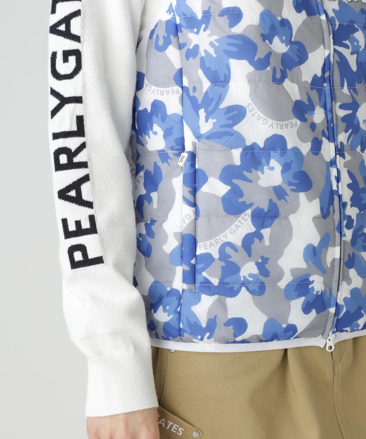 【PG is PG】Nyリップ_タフレックス×サーモトロン中綿ツインブルゾン <ラフ花ロゴ小柄>