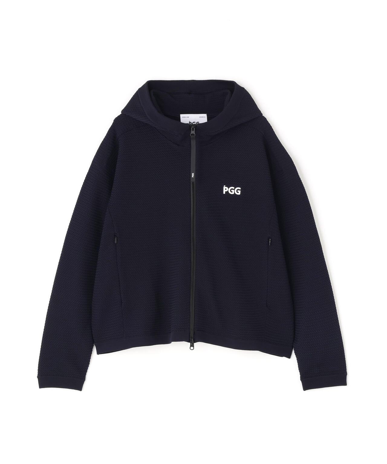 【PGG】【直営店舗&公式オンライン限定】ポリエステルヤーンmmフルジップフーディニットブルゾン (LADIES)