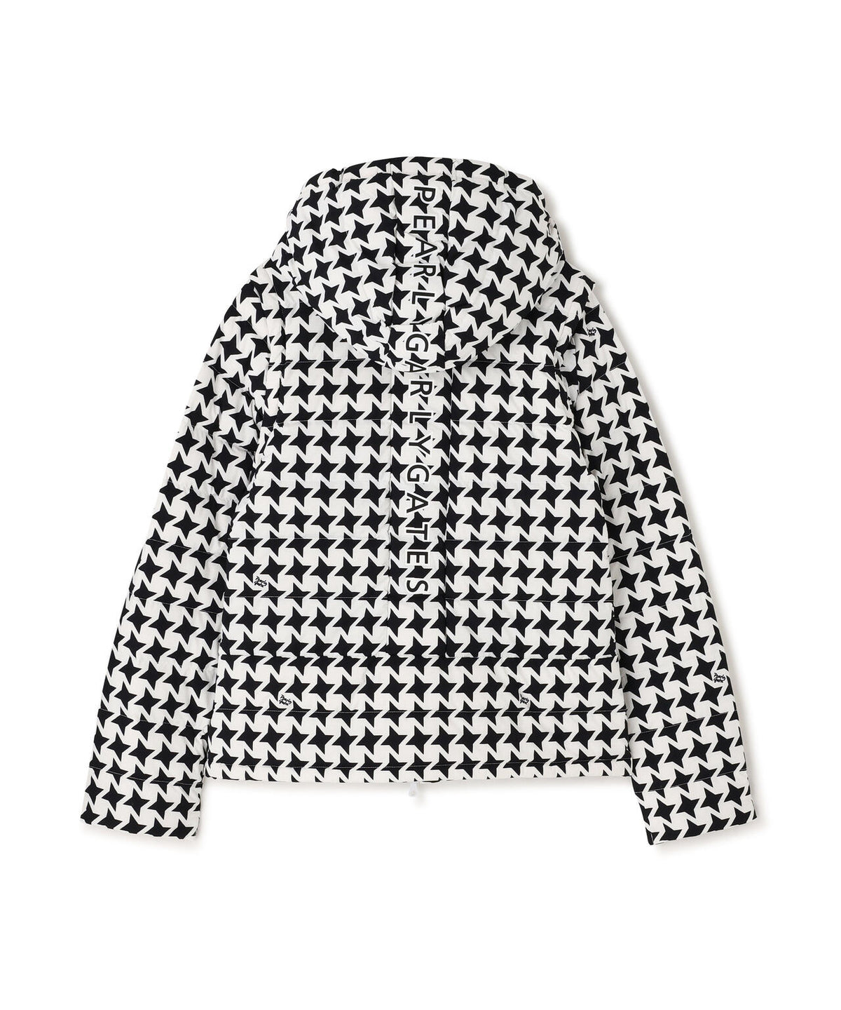 Nyメカニカルストレッチダウンフーディブルゾン <手裏剣千鳥柄> (WOMENS)