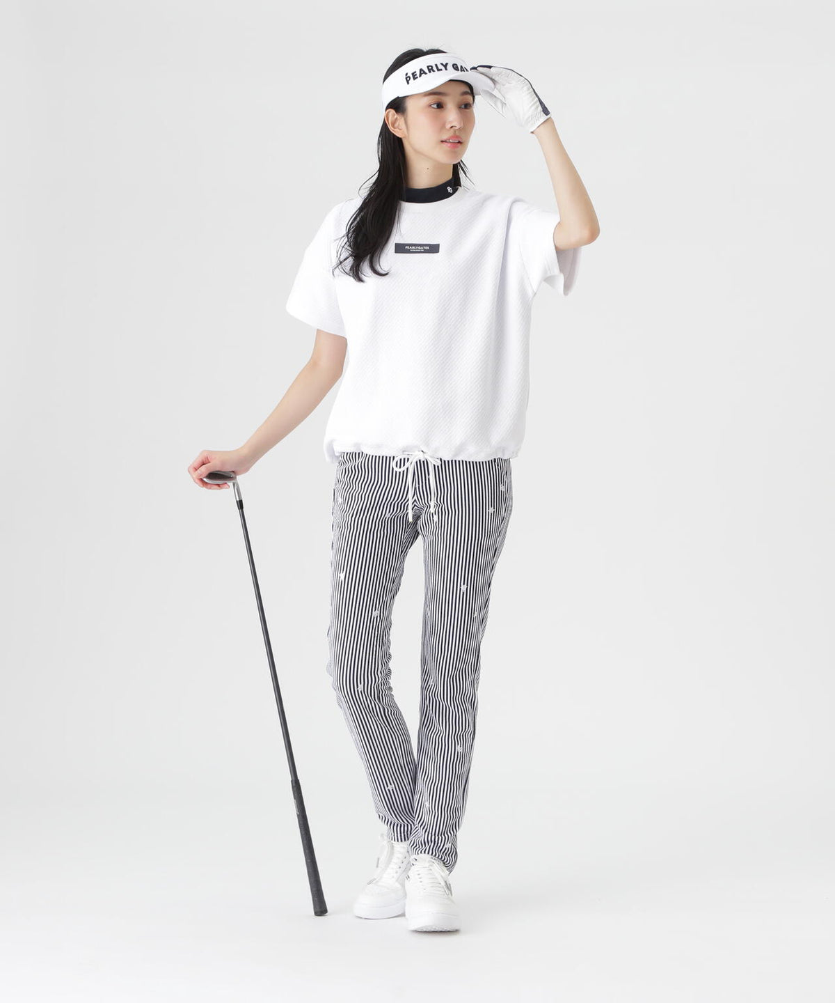 鹿の子サッカーストライプパンツ (WOMENS)