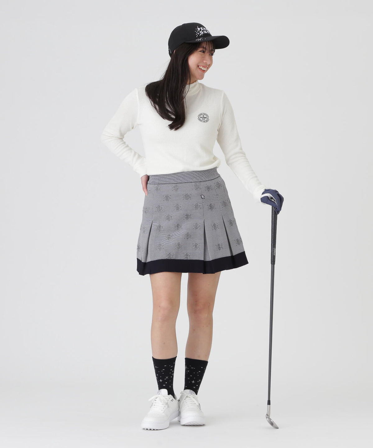 星柄部分ジャガードニットスカート (WOMENS)