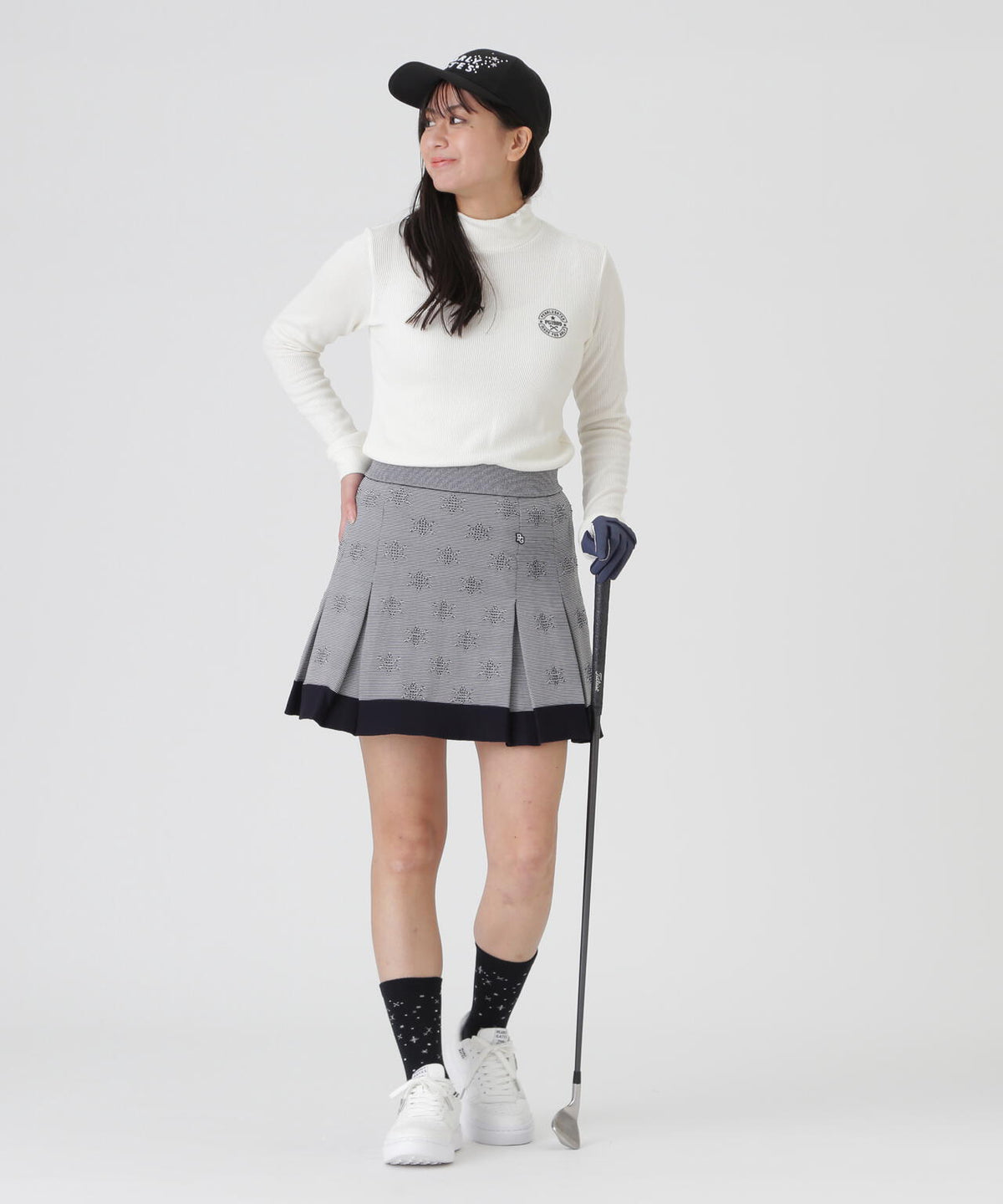 星柄部分ジャガードニットスカート (WOMENS)