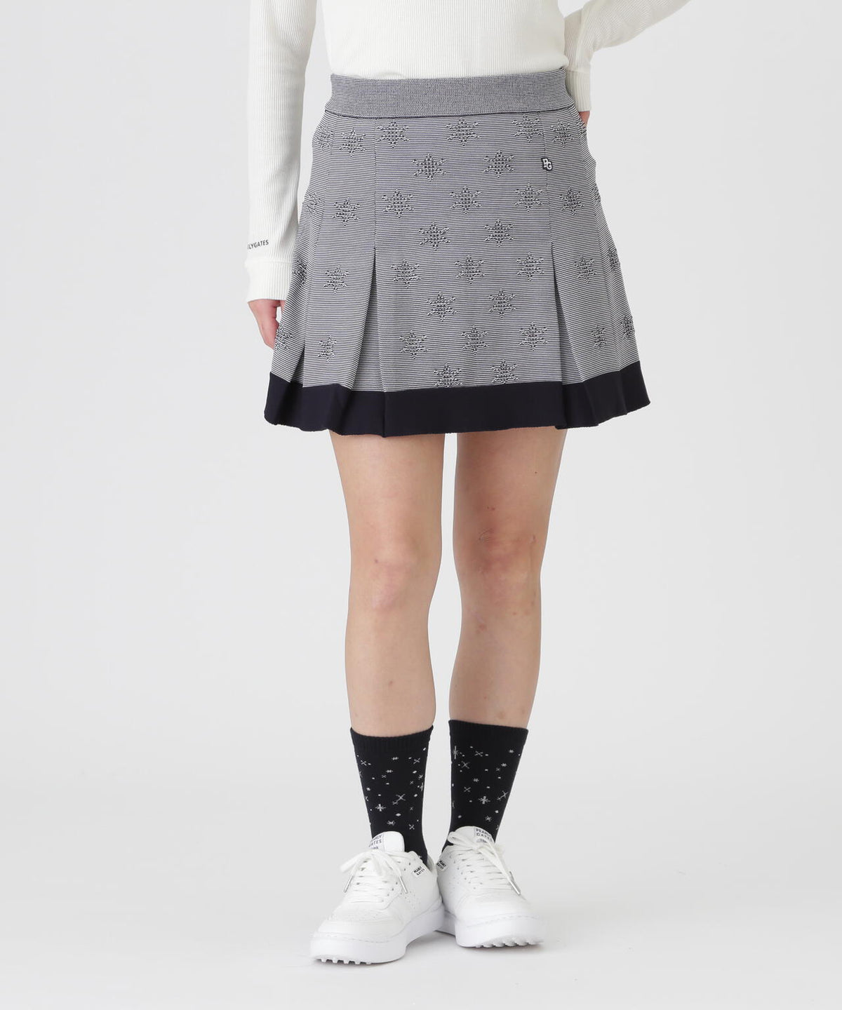 星柄部分ジャガードニットスカート (WOMENS)