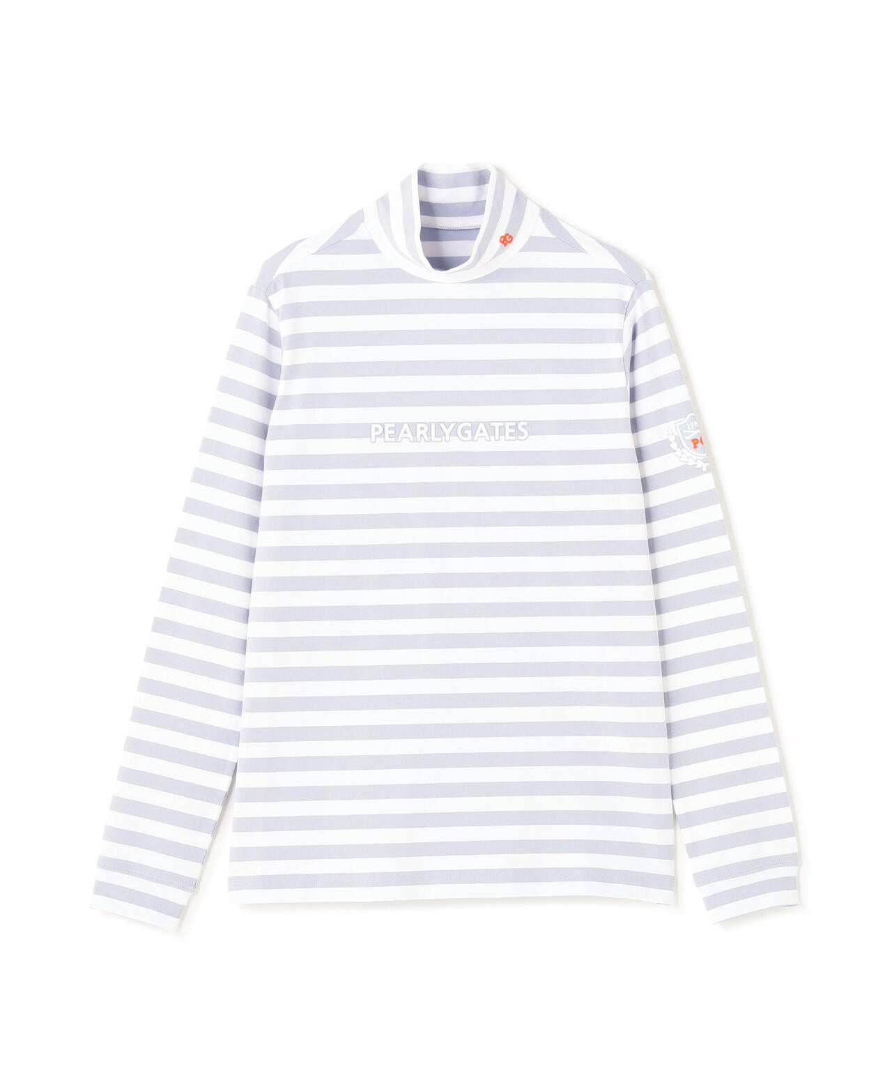 スーピマベア天長袖ハイネックカットソー <ボーダー柄> (WOMENS)