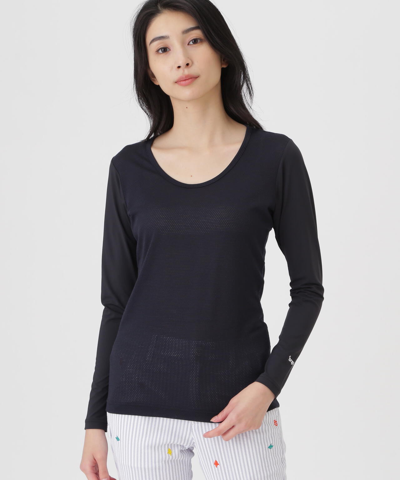 Super Natural ウールメッシュ×ナイロンベア天竺(WOMENS)