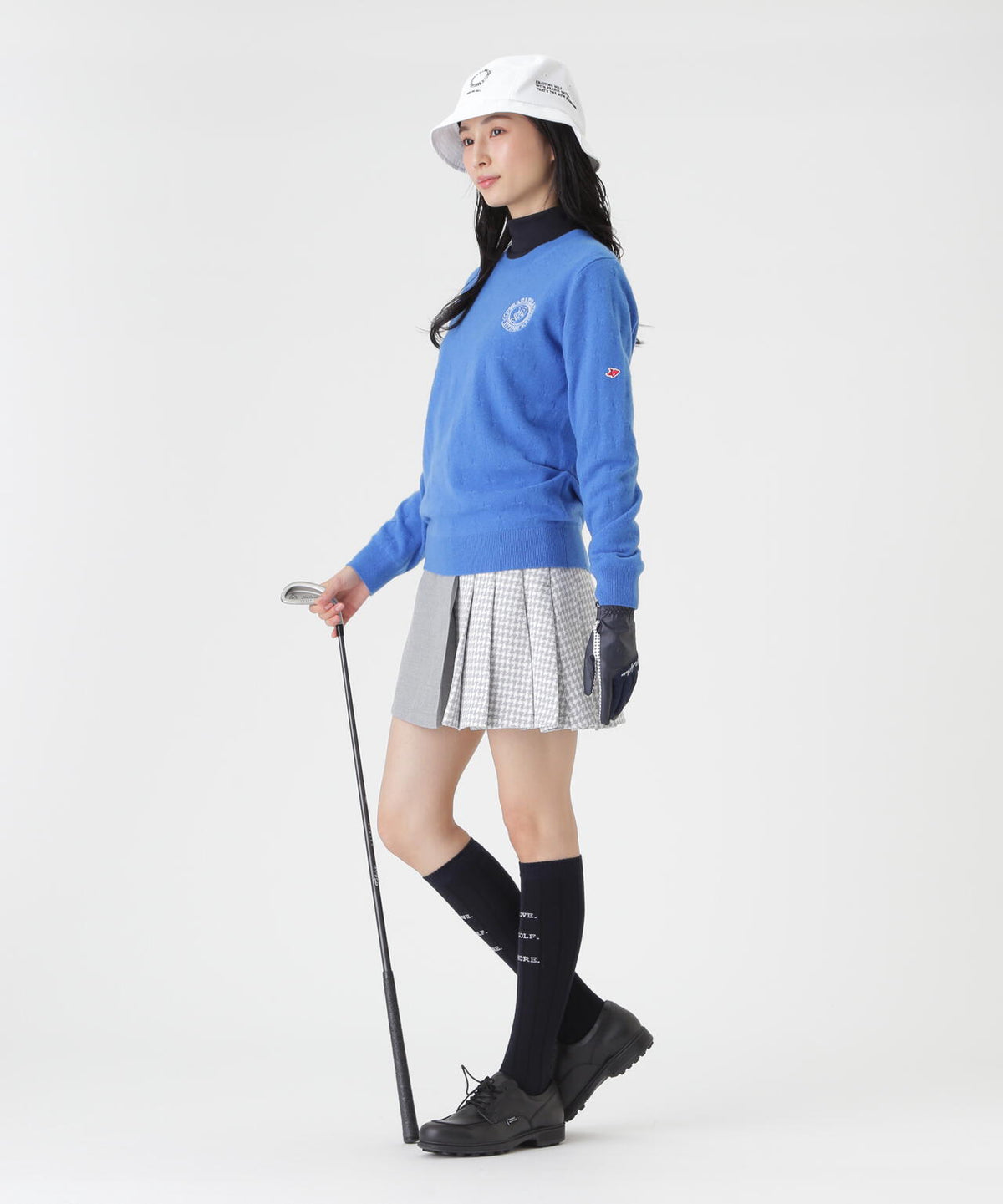 カシミヤ12G天竺クルーネックニットプルオーバー (WOMENS)