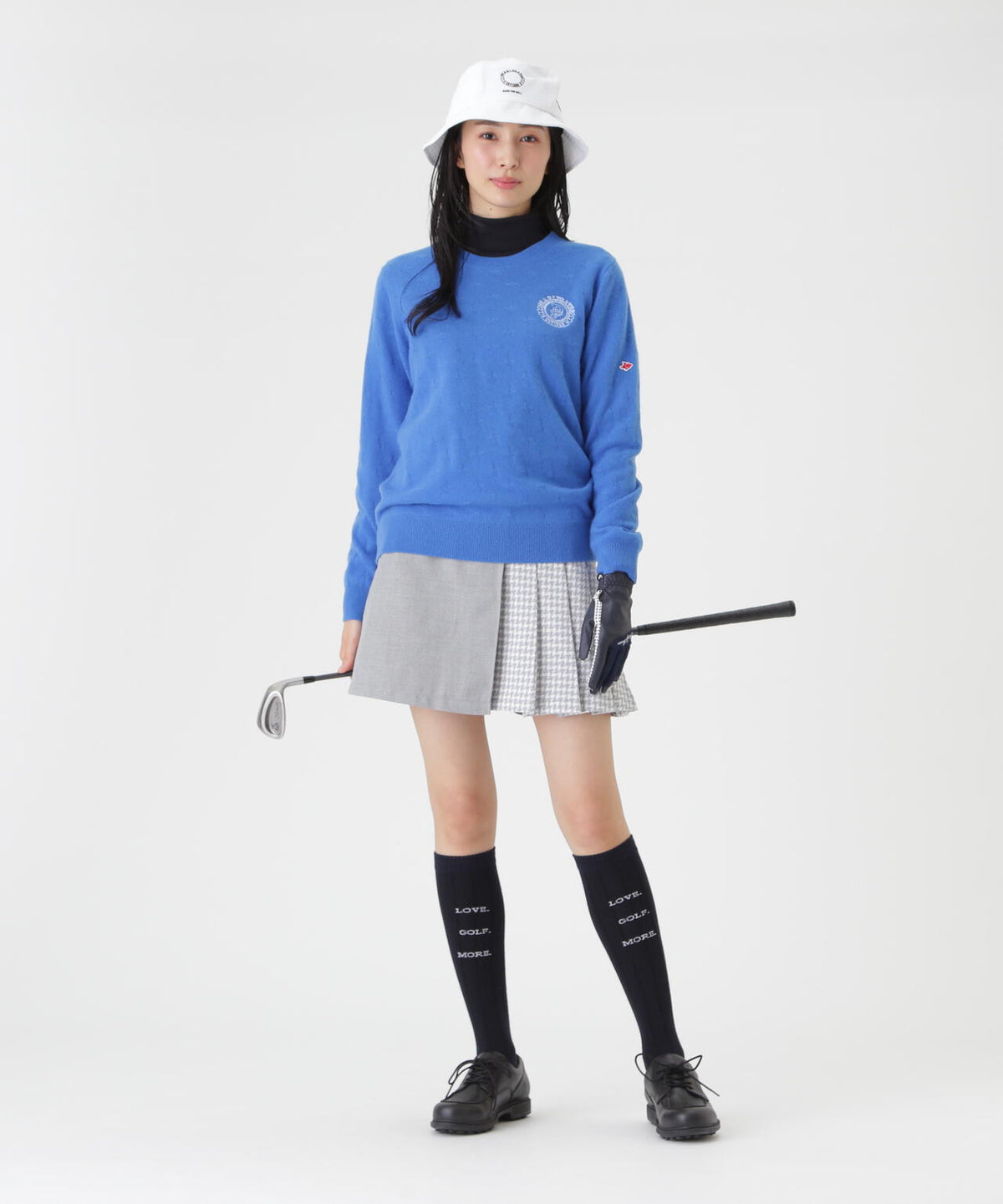 カシミヤ12G天竺クルーネックニットプルオーバー (WOMENS)