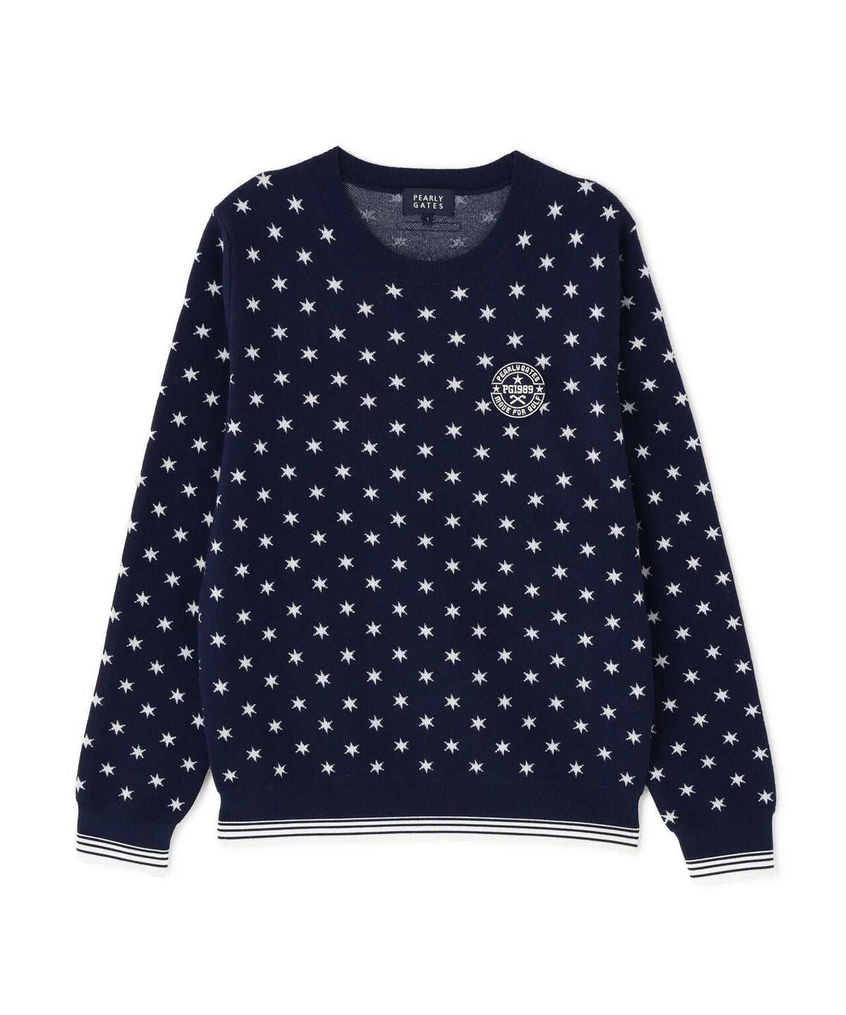 HGストレッチカシミヤクルーネックニットプルオーバー <星柄> (WOMENS)