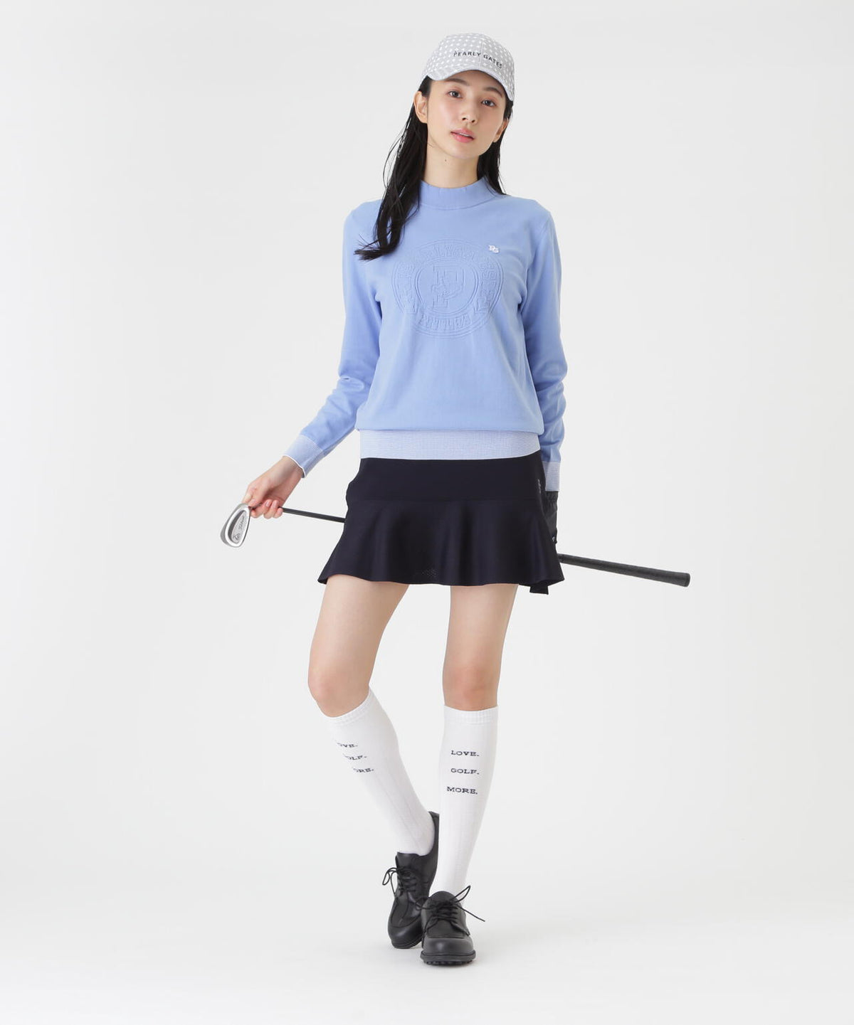 14G天竺カシミヤタッチモックネックニットプルオーバー (WOMENS)