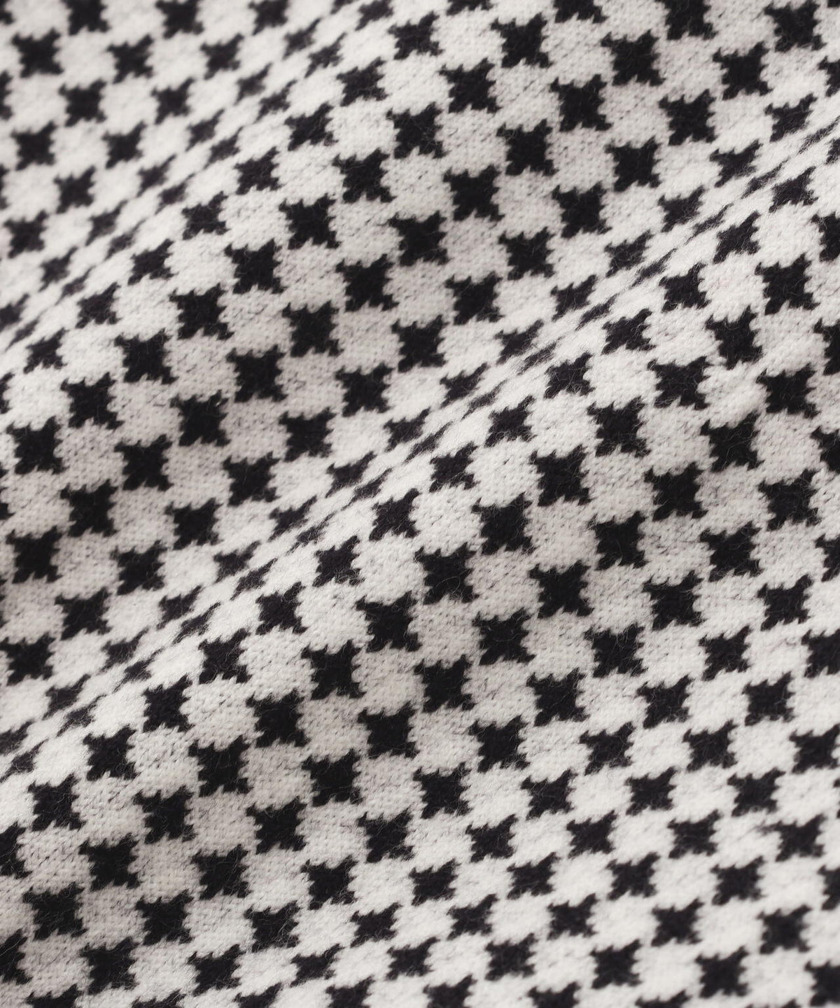 14G天竺カシミヤタッチモックネックニットプルオーバー <手裏剣千鳥> (WOMENS)