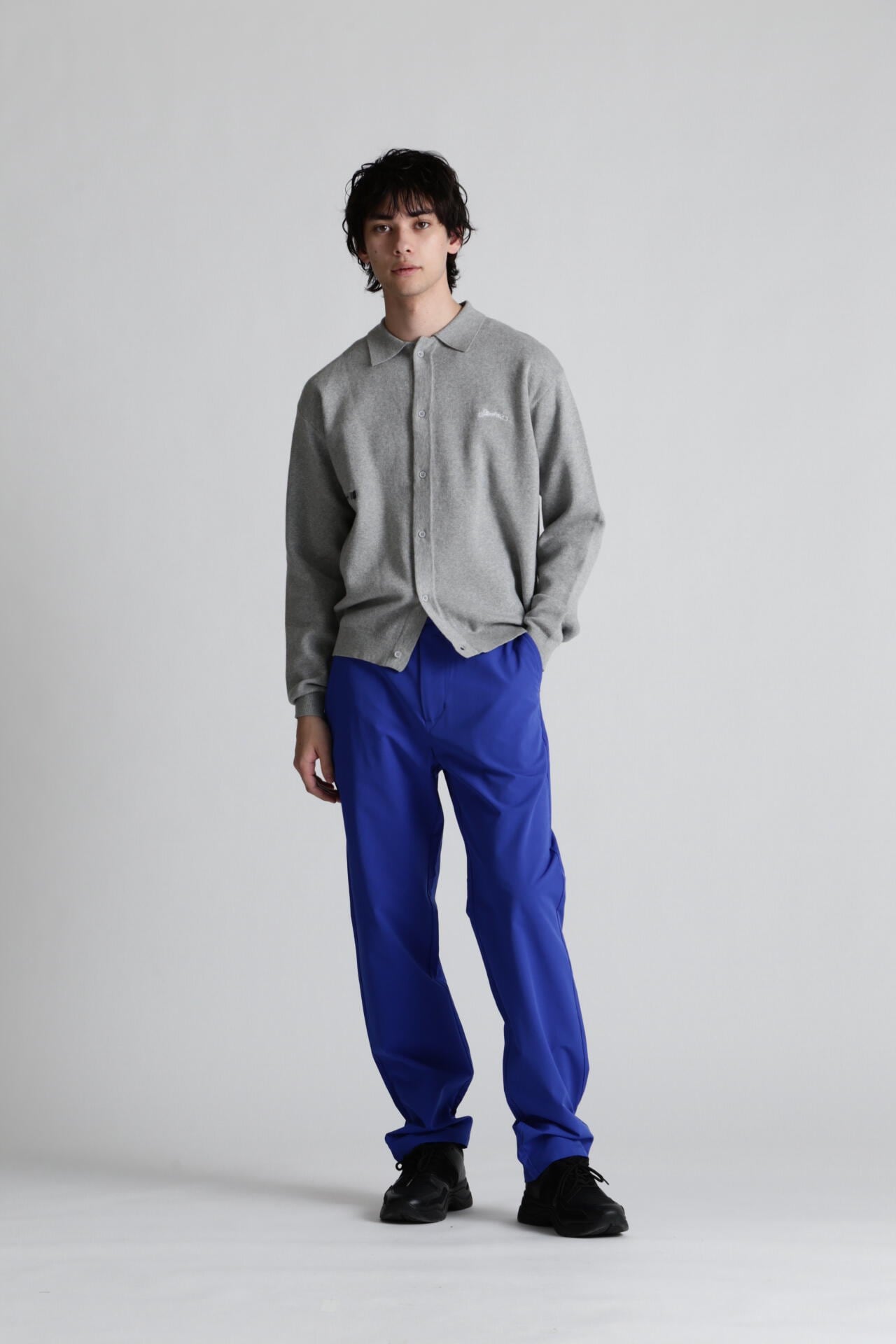 【Students Golf】襟付き ニット カーディガン