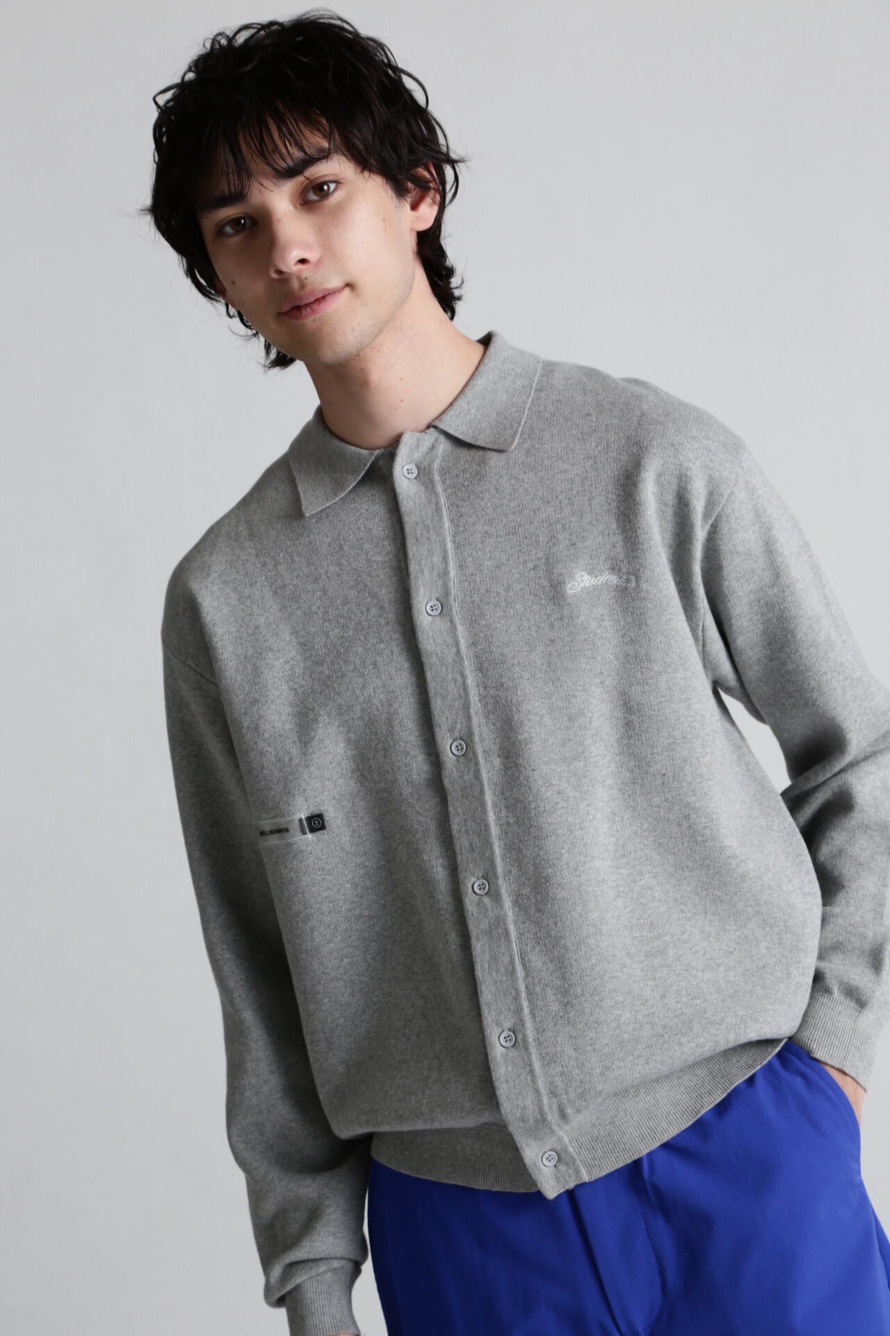 【Students Golf】襟付き ニット カーディガン