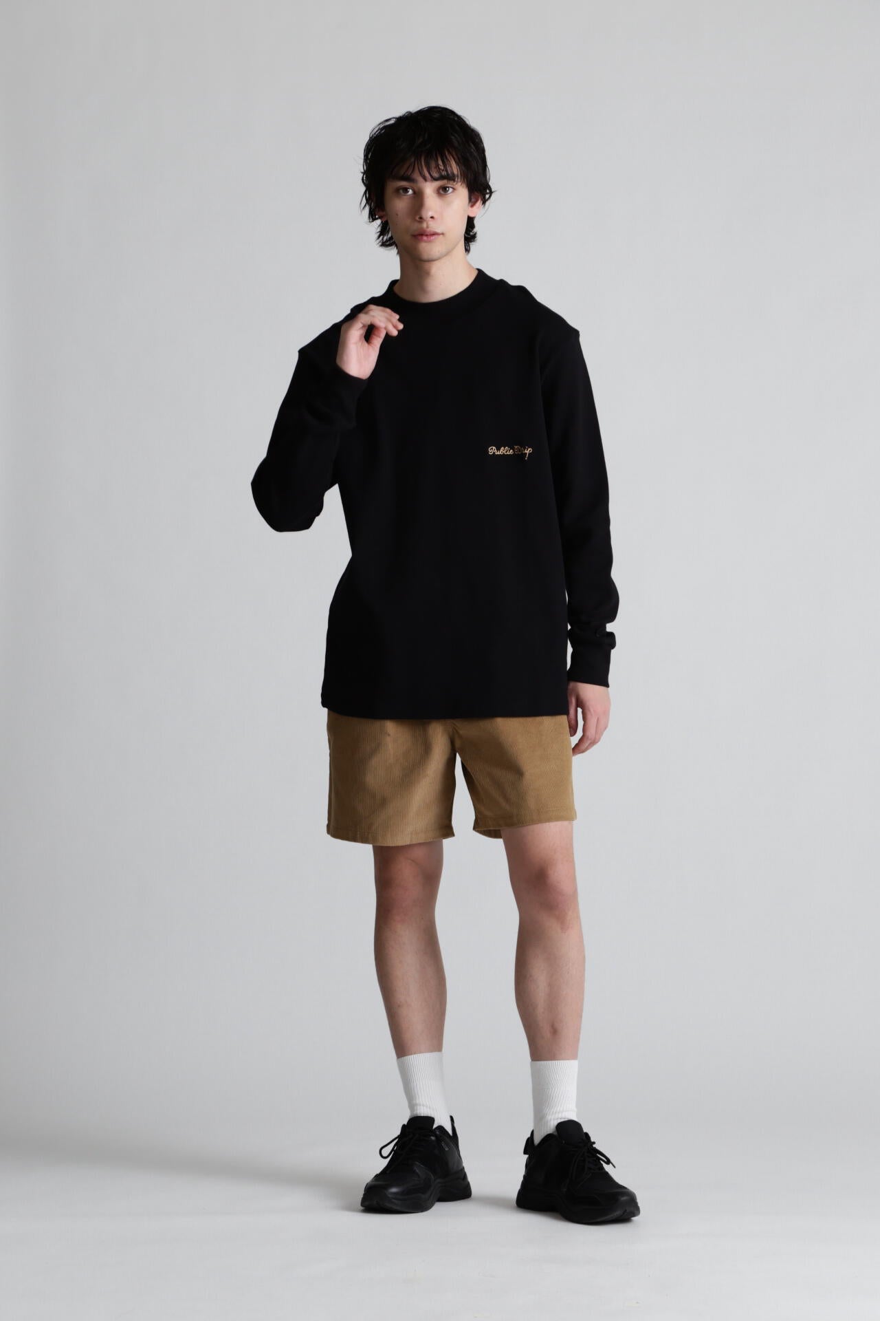 【Public Drip】長袖 モックネック プルオーバー