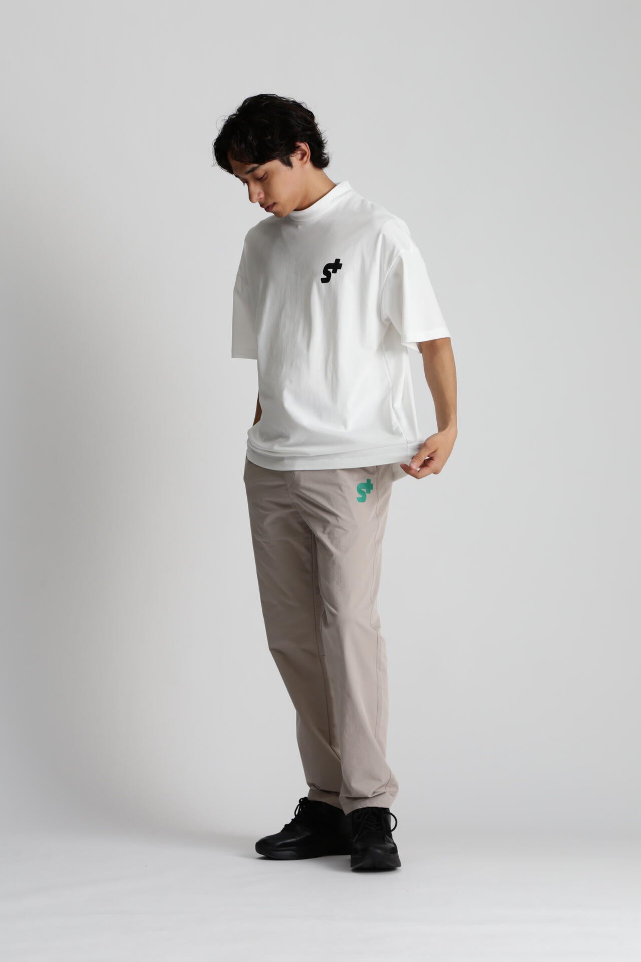 【S+(エスプラス)】ポリエステル ロングパンツ