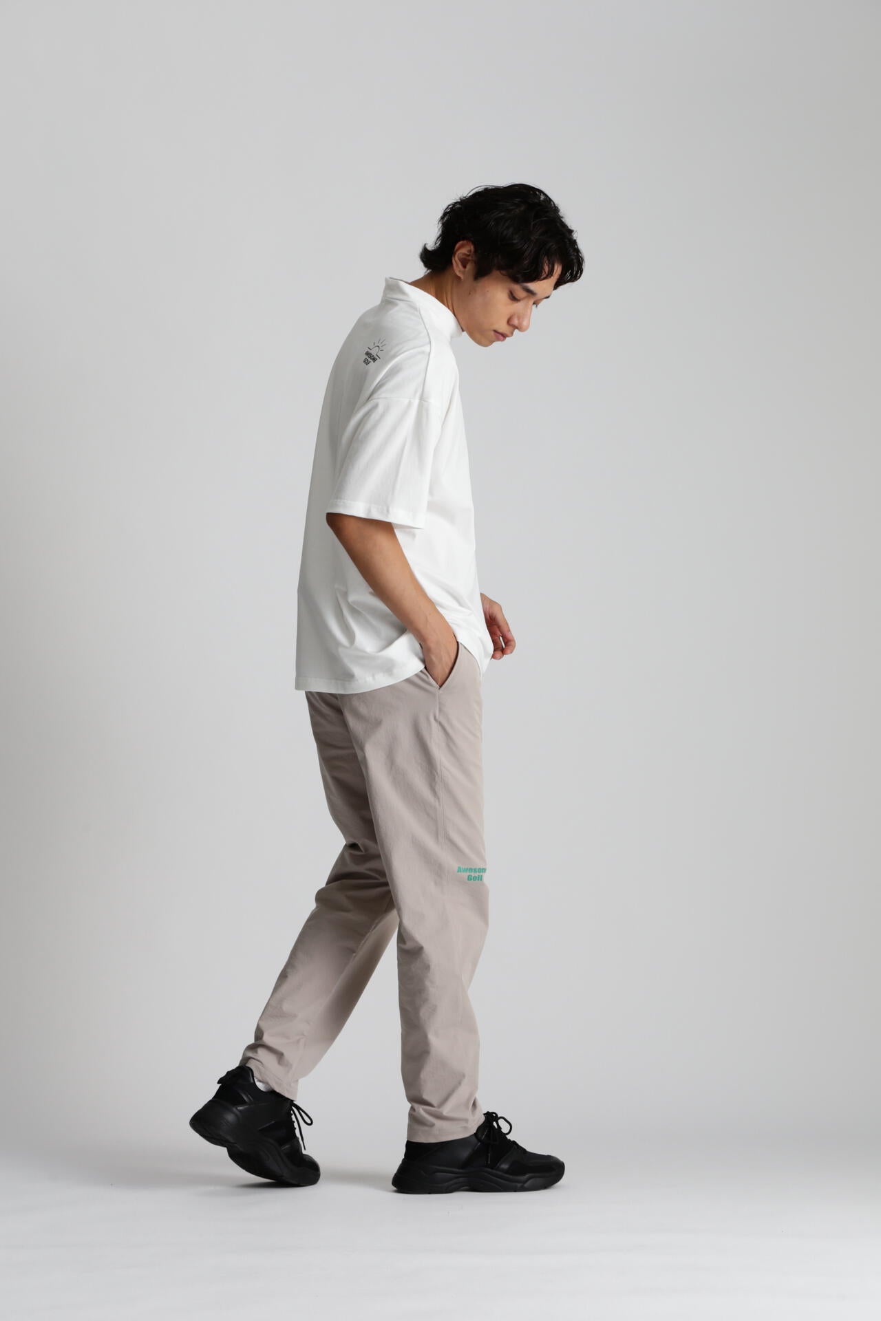 【S+(エスプラス)】モックネック シャツ