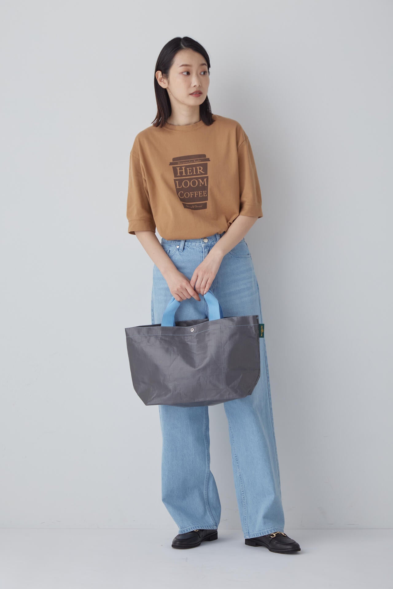 Herve Chapelierバイカラートートバッグ