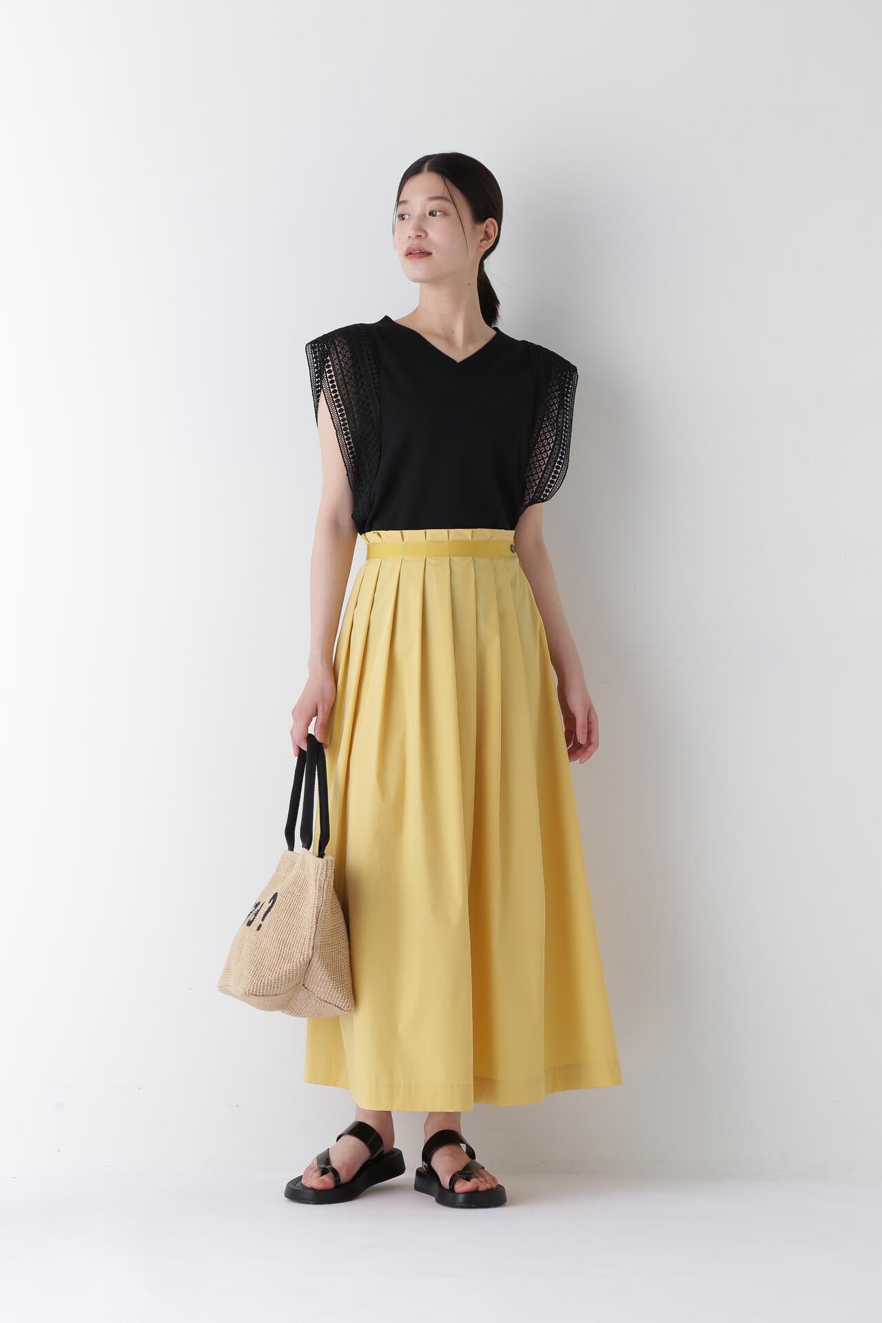 【WEB限定サイズ】コットンPEタックスカート