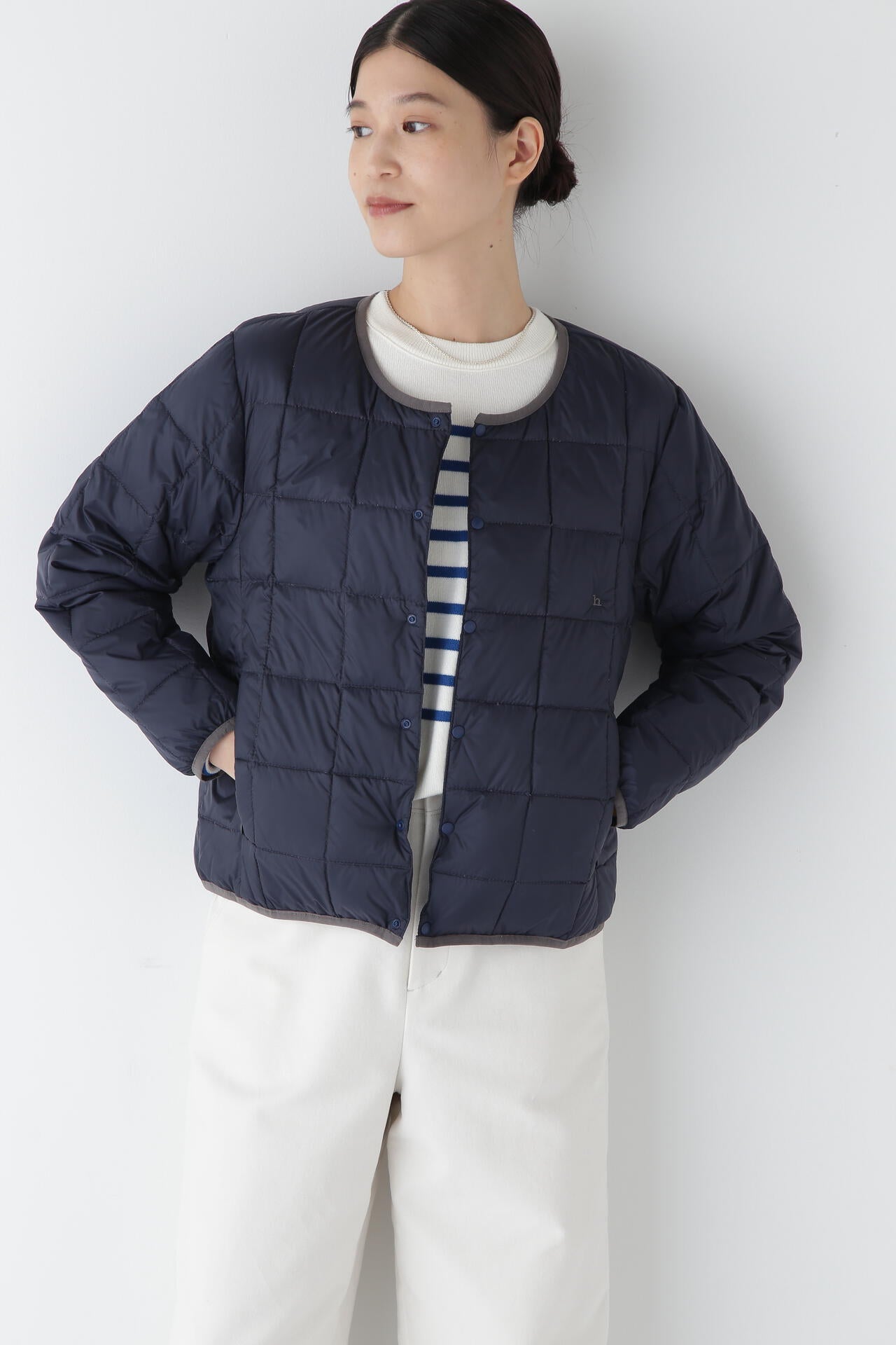 【WEB・一部店舗限定サイズ】TAION×hwコラボ クルーネックボタンダウンジャケット