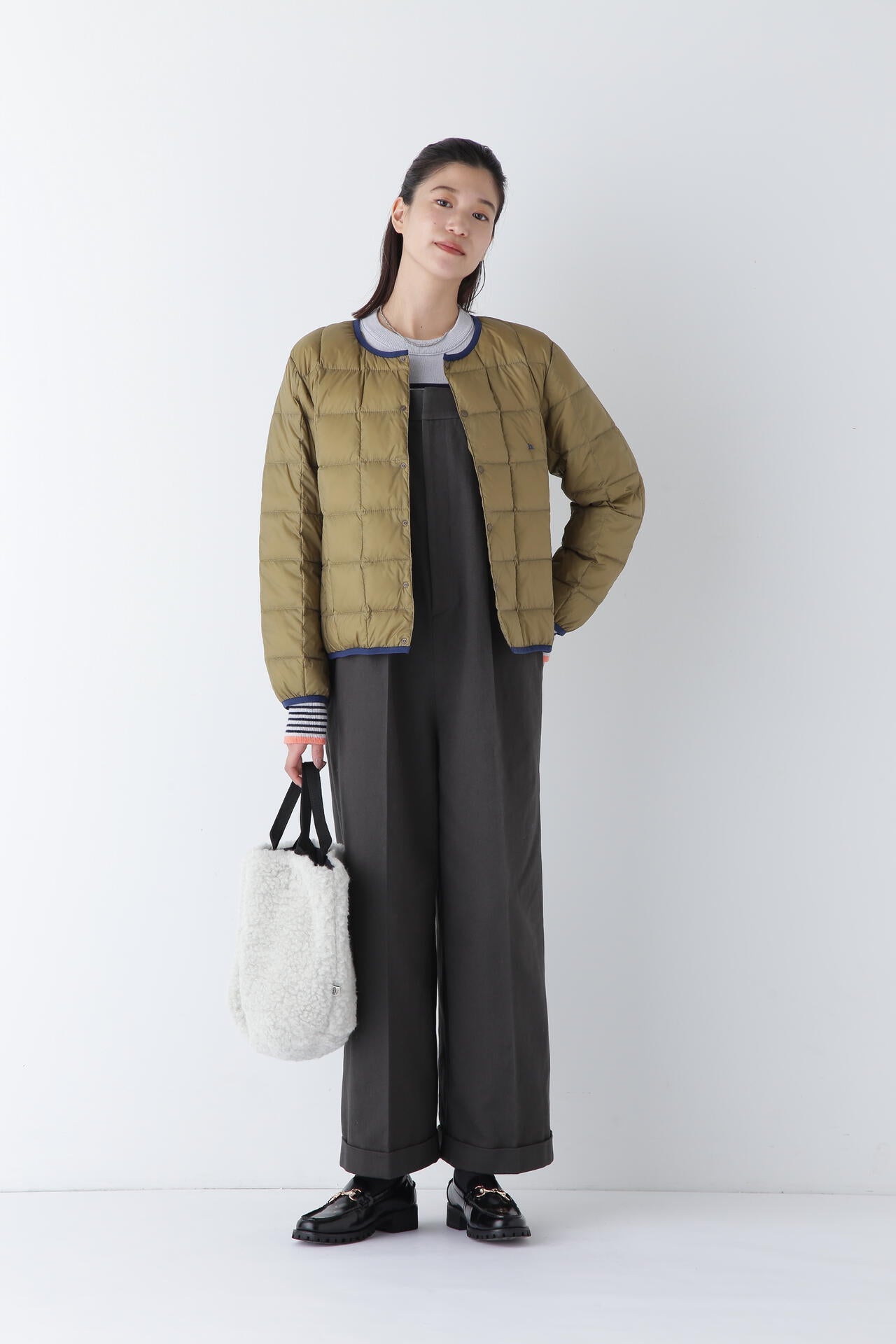 【WEB・一部店舗限定サイズ】TAION×hwコラボ クルーネックボタンダウンジャケット