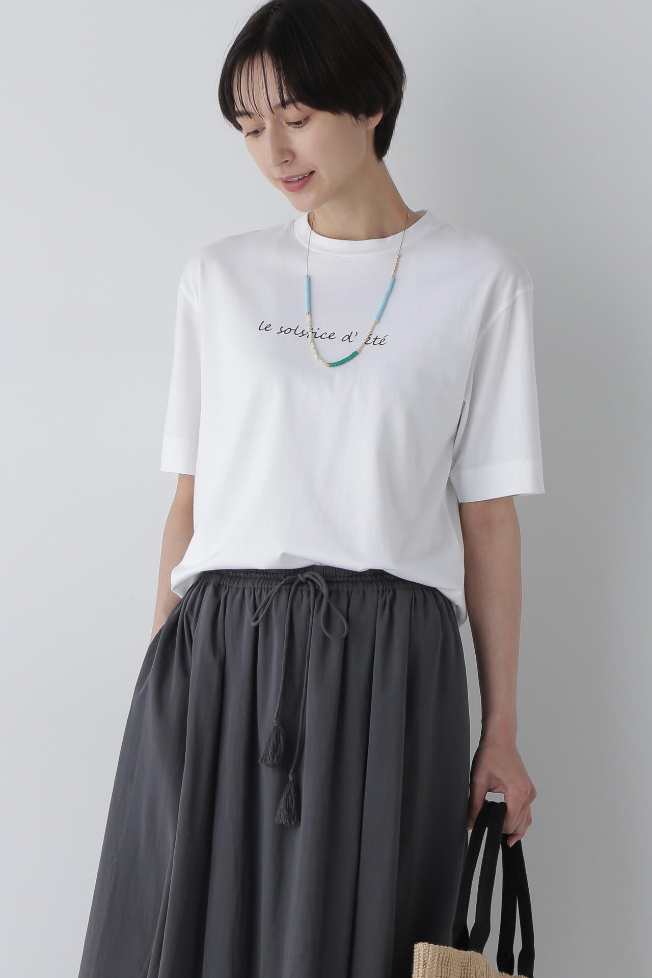 メッセージロゴプリントTシャツ
