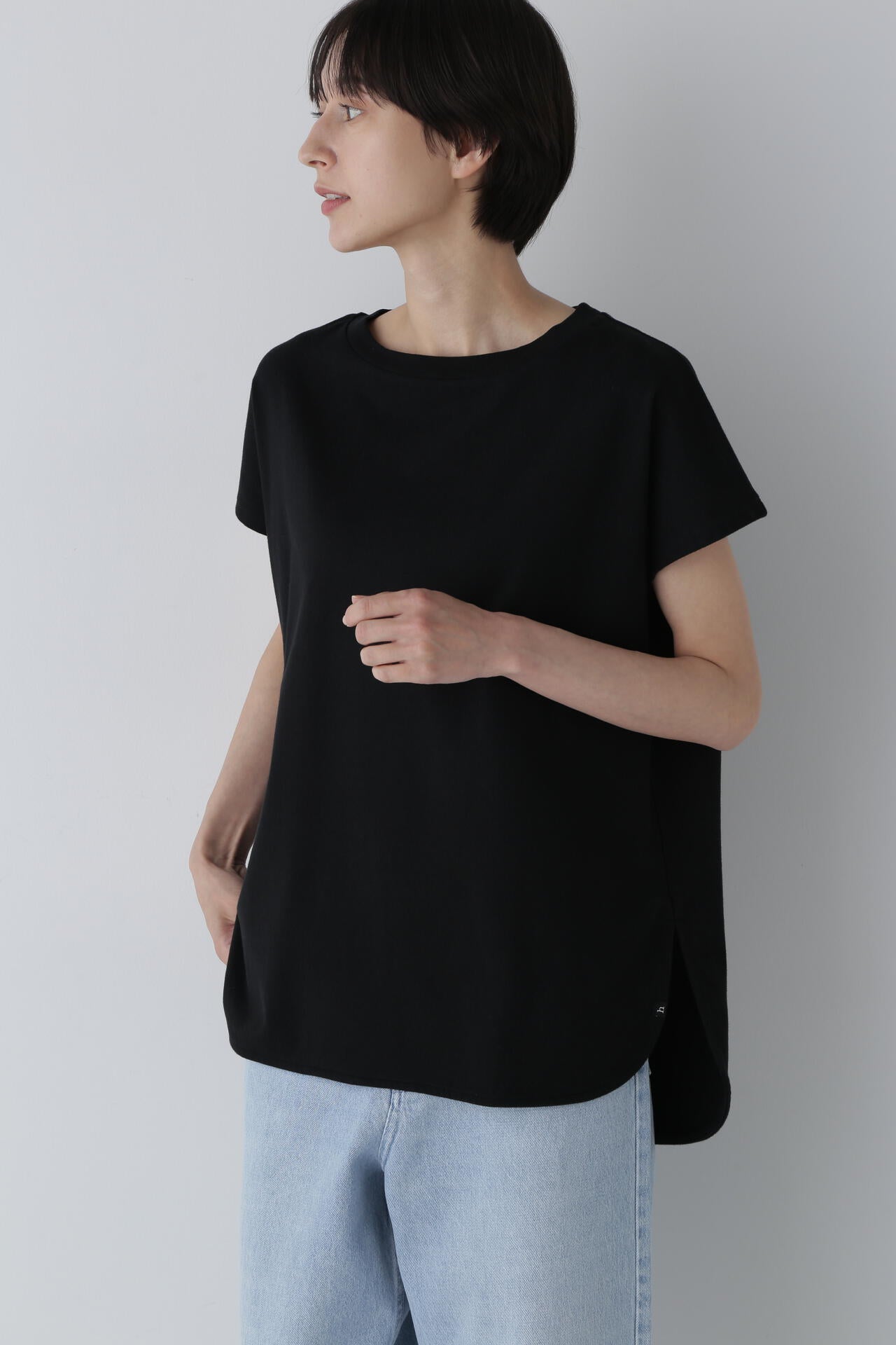 フレンチスリーブ天竺Tシャツ