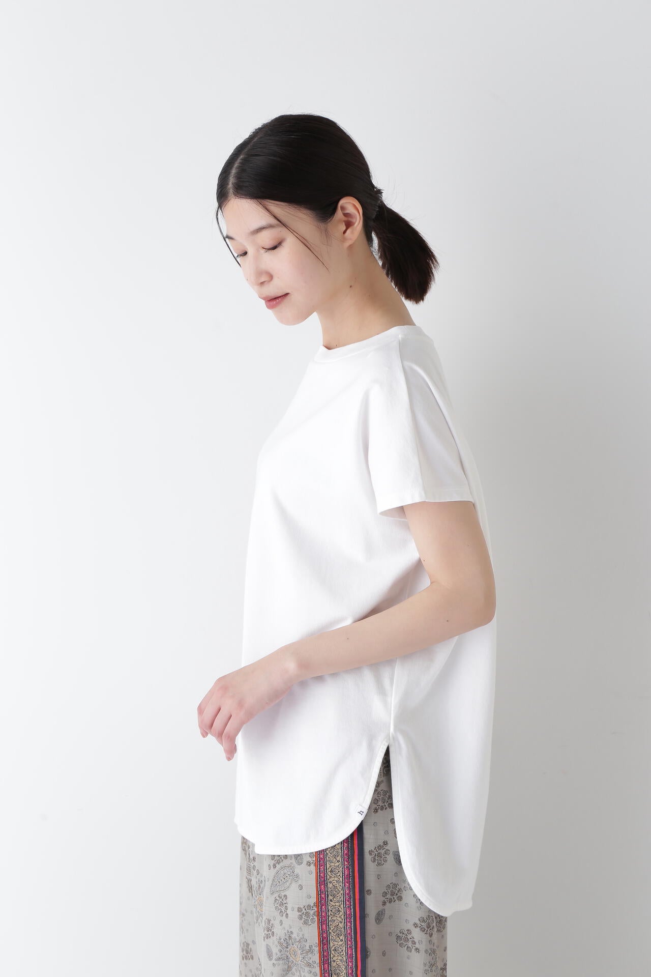 フレンチスリーブ天竺Tシャツ