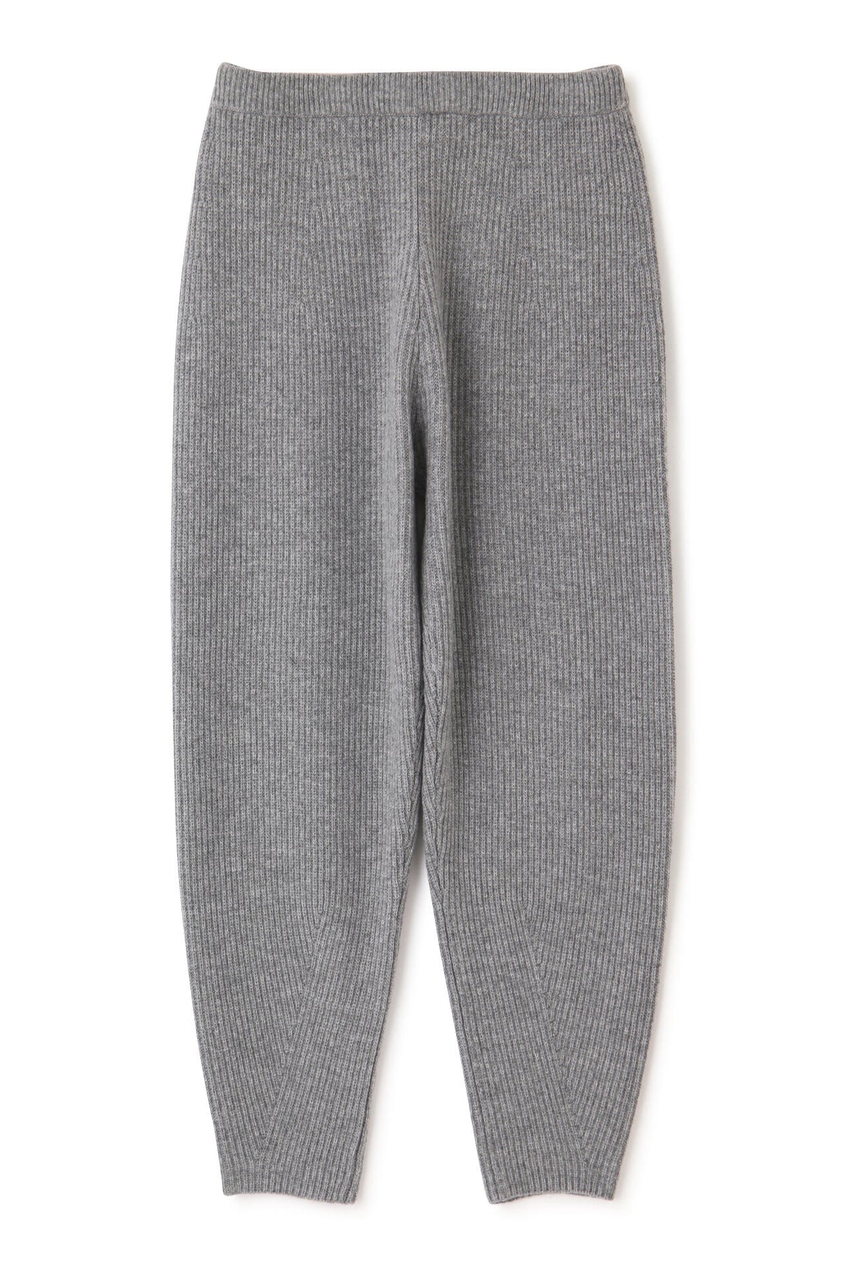 ウールカシミヤ片畦ニットパンツ