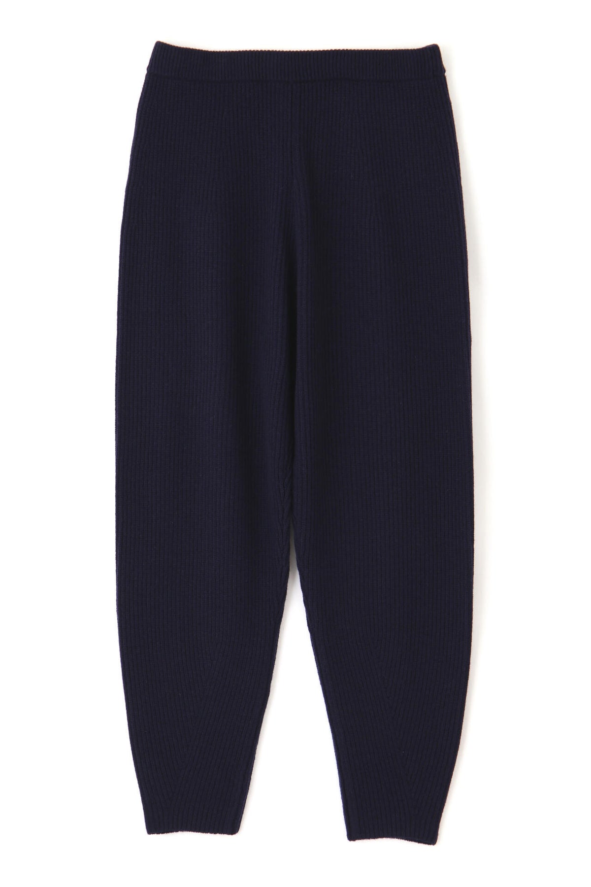 ウールカシミヤ片畦ニットパンツ