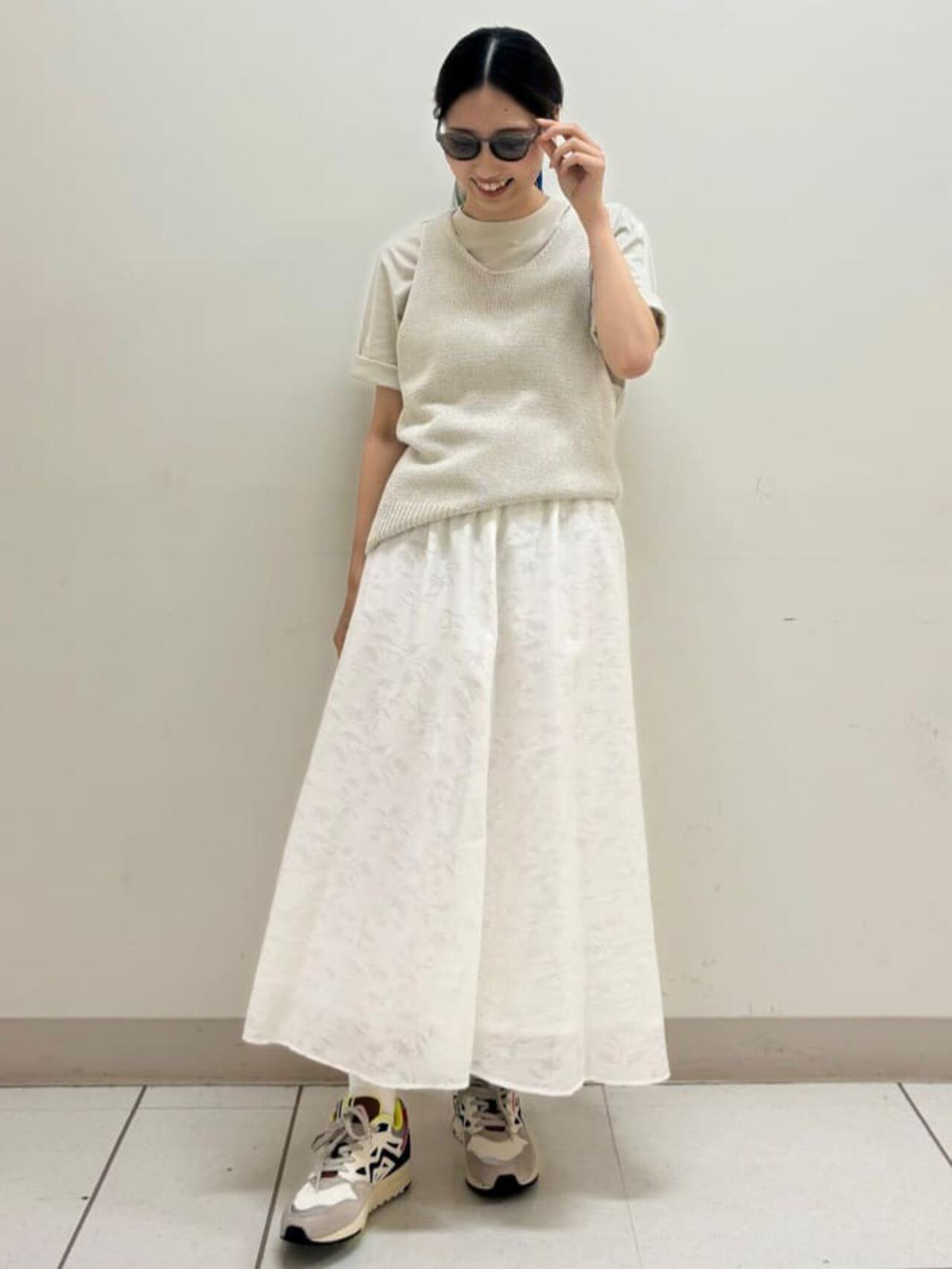 【Gg】オーガニックコットンニットレイヤードタンクトップ