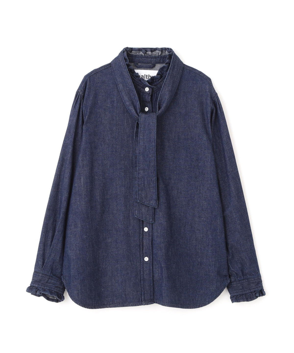 【Healthy Denimコラボ】デニムボウタイブラウス