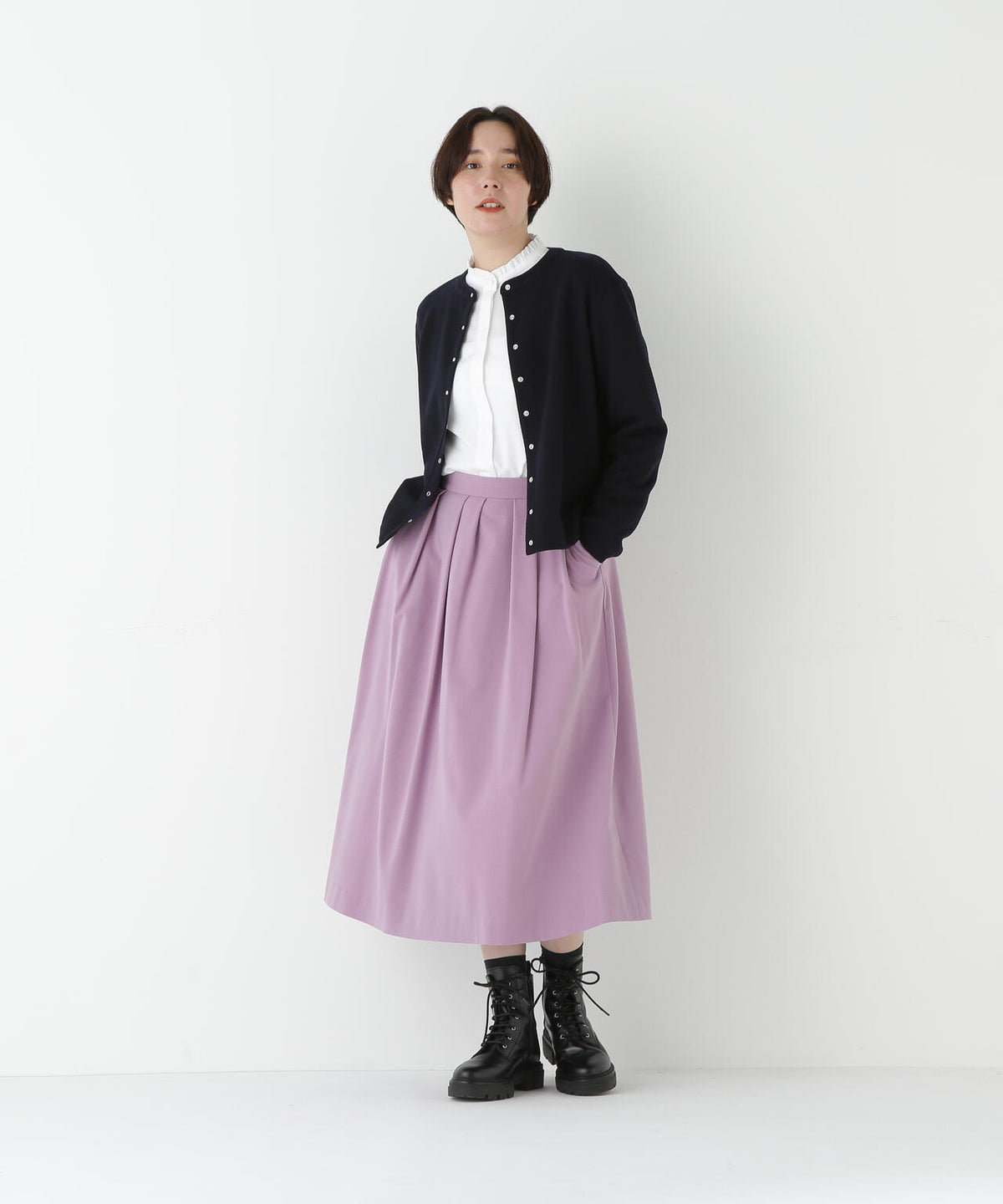 ランダムタックフレアースカート