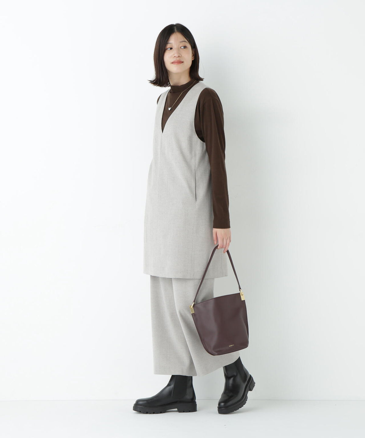 TOPツイルミディアムジャンパースカート