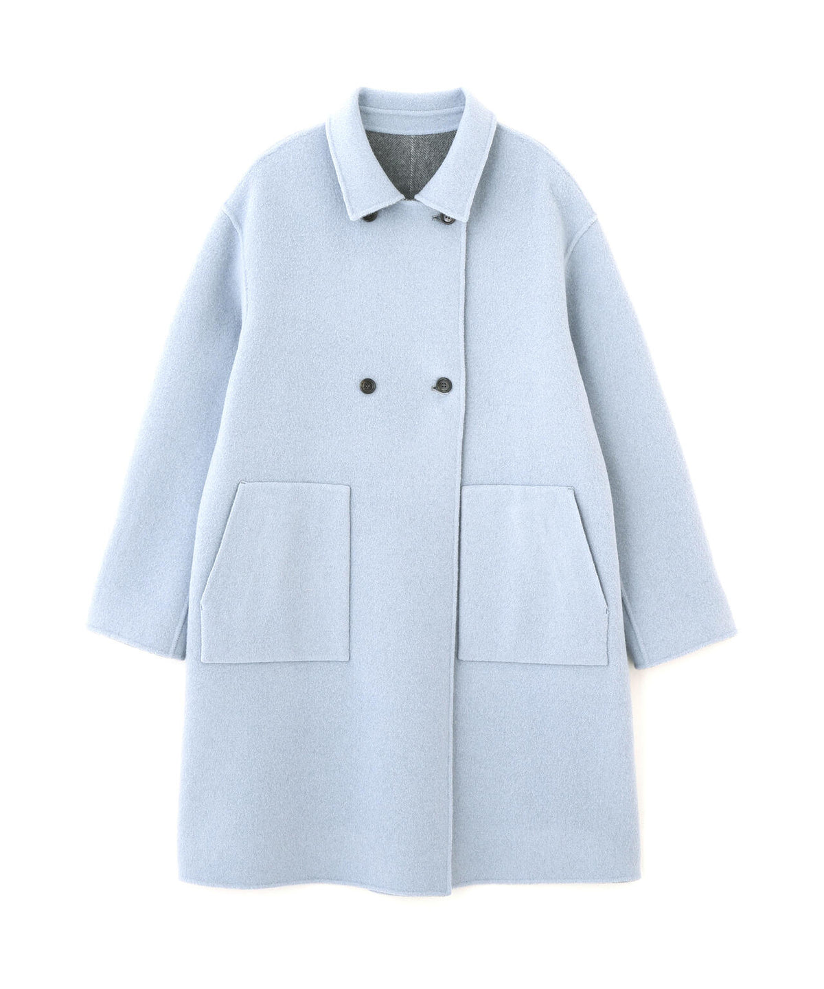 《名品 / リバーシブル着用可》リバー ダブルステンカラーコート
