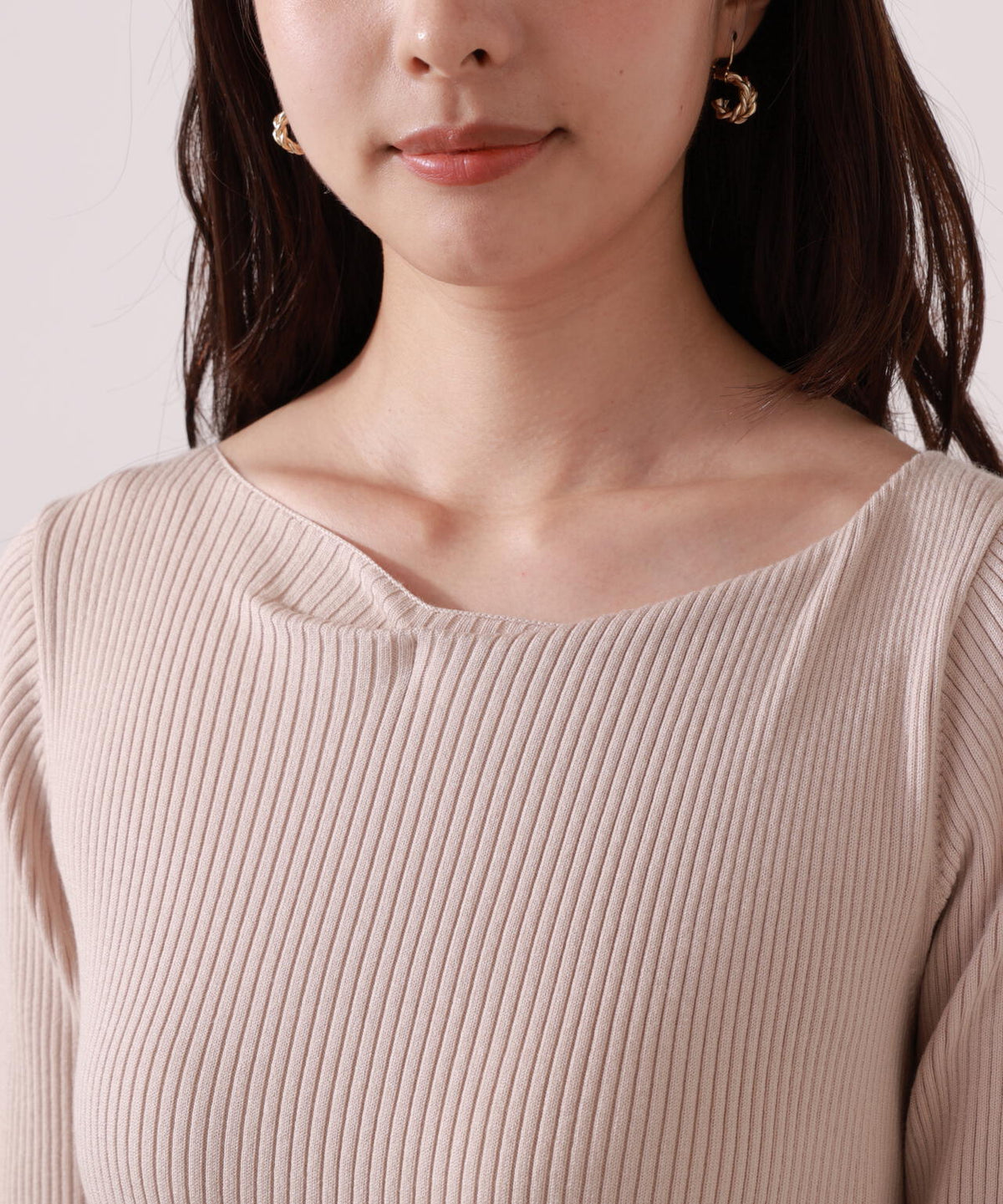 チェック柄ジャガードニットワンピース【ボルドー:official site限定】