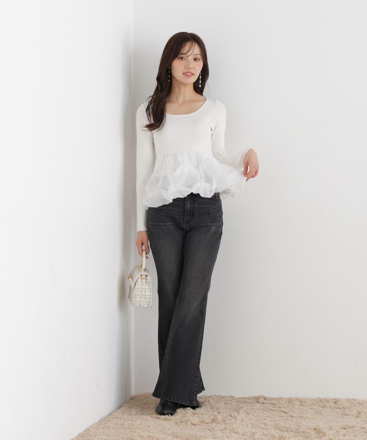 166cm B:78 W:56 H:83 S:24.5cm 着用サイズ:FR