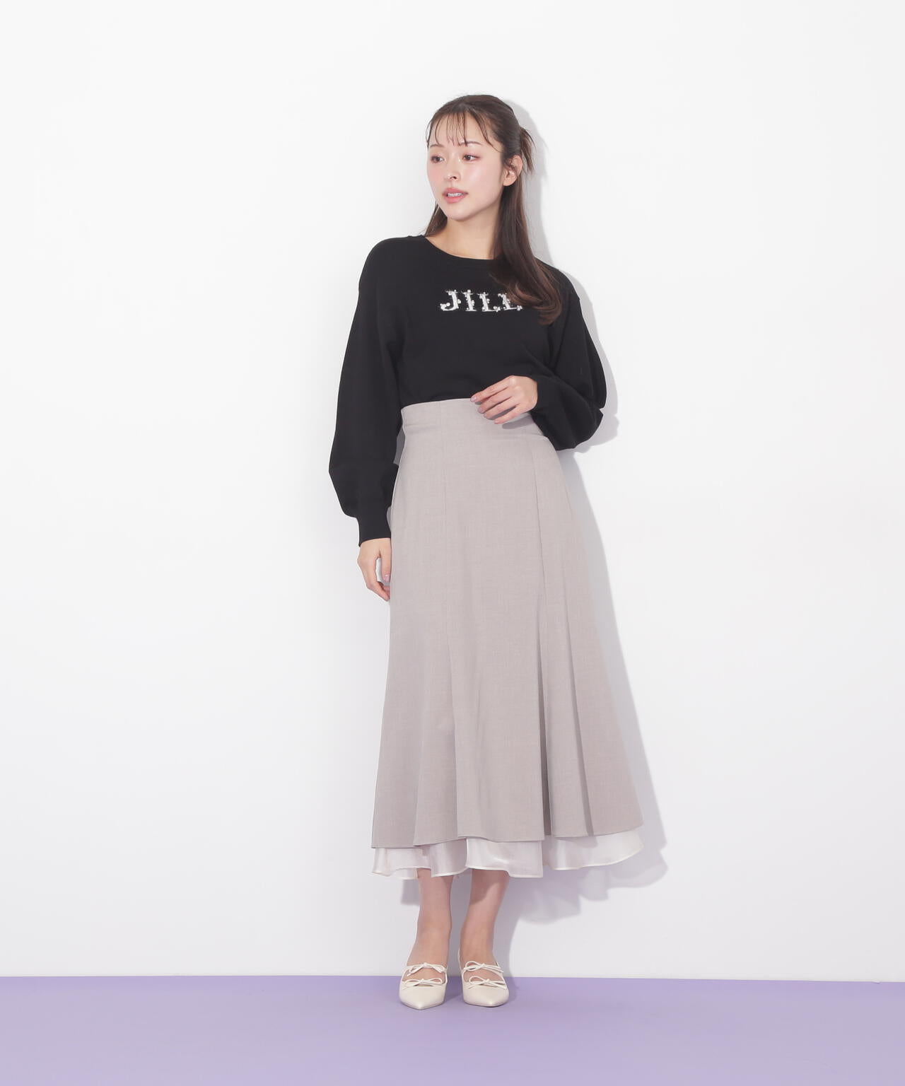 ファンシーヤーンビジューロゴニット