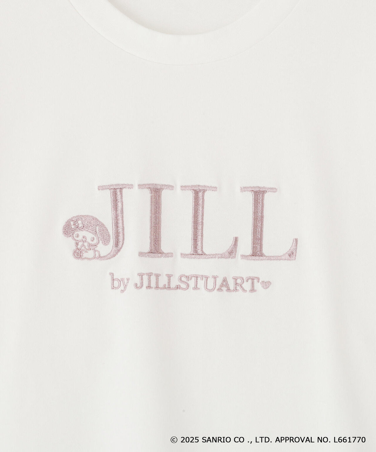 <マイメロディ&クロミコラボ>オーガニックコットン刺繍ロゴTシャツ