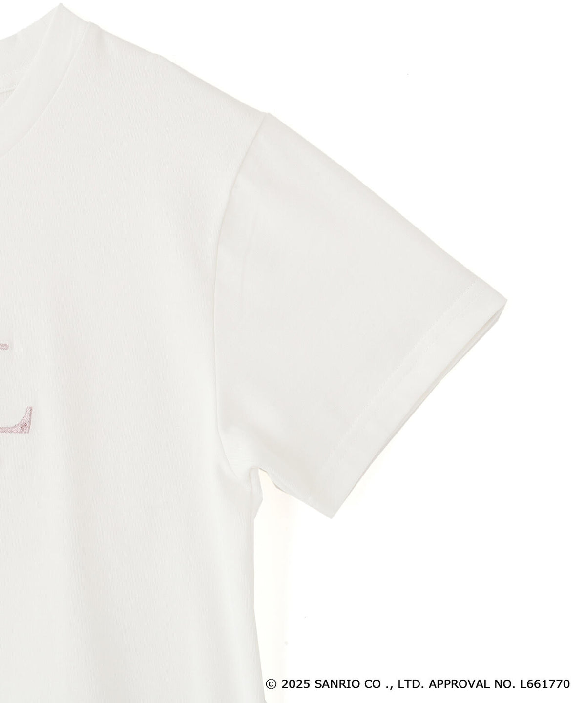 <マイメロディ&クロミコラボ>オーガニックコットン刺繍ロゴTシャツ