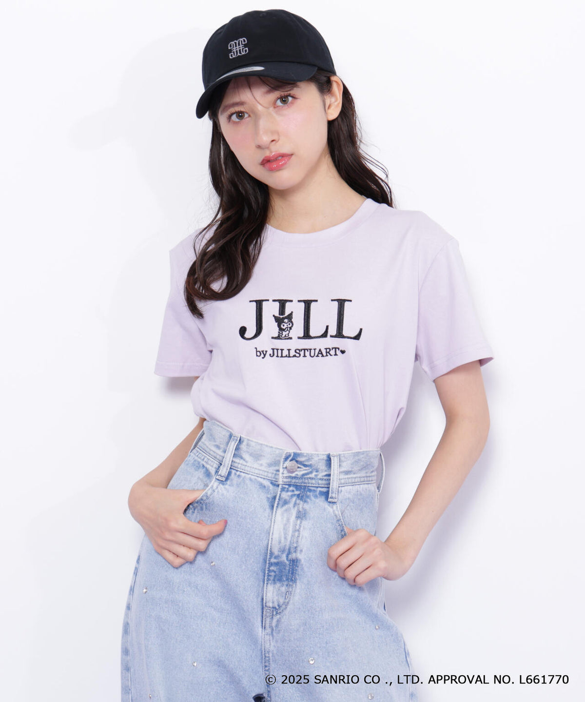<マイメロディ&クロミコラボ>オーガニックコットン刺繍ロゴTシャツ