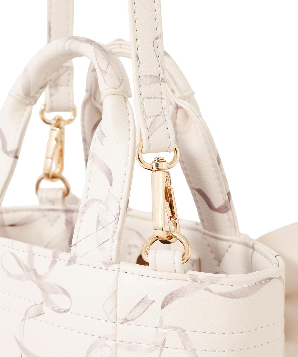 <フリルトートミニ>フルイドリボンプリント
