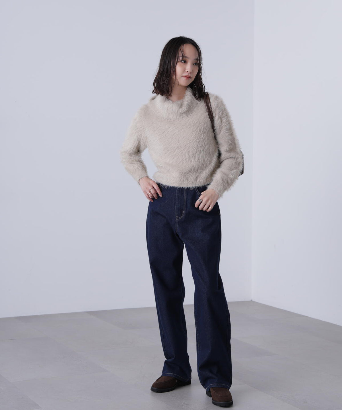 〈MFM〉シャギータートルニット