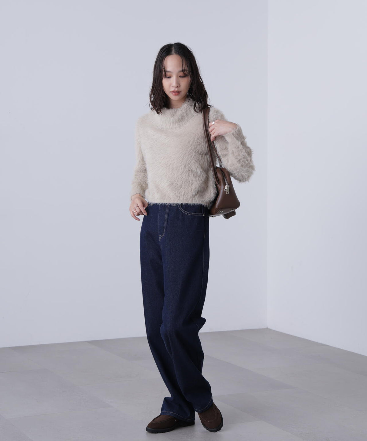 〈MFM〉シャギータートルニット