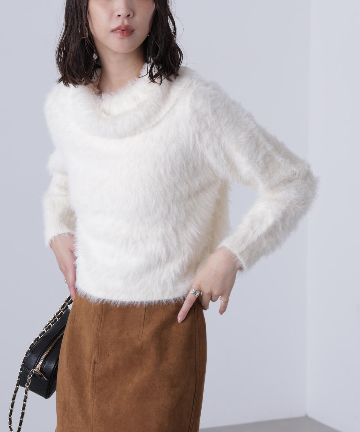 〈MFM〉シャギータートルニット