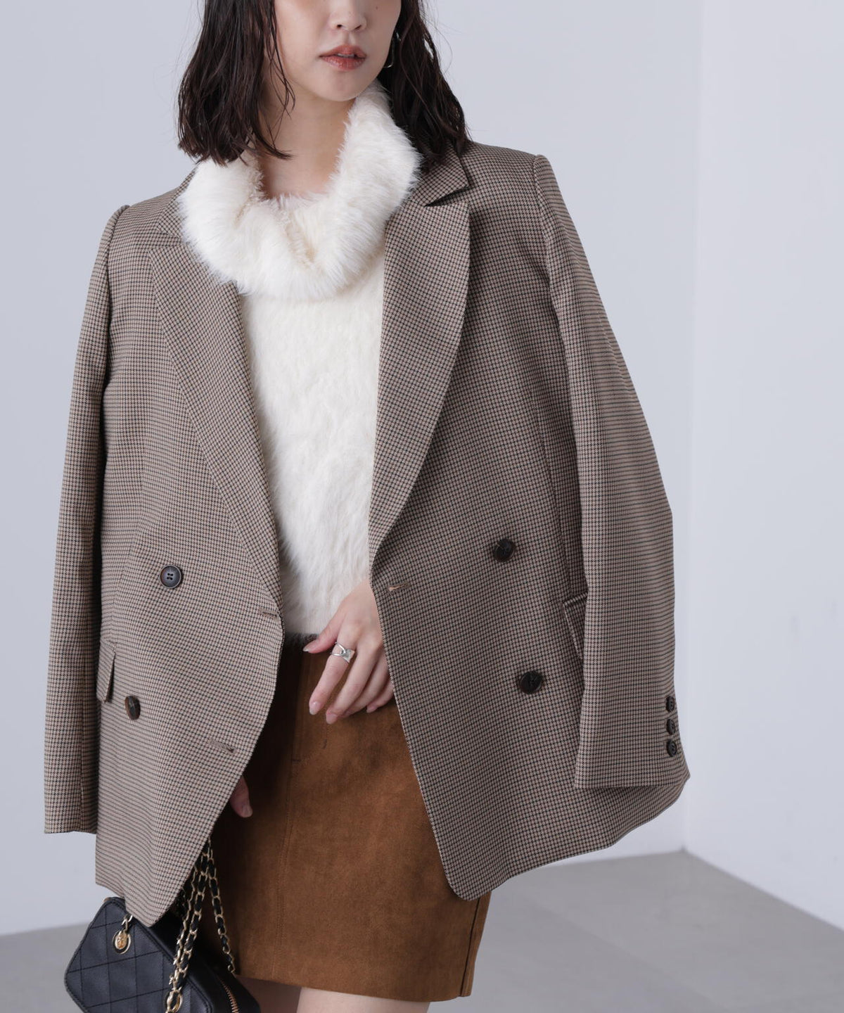〈MFM〉シャギータートルニット